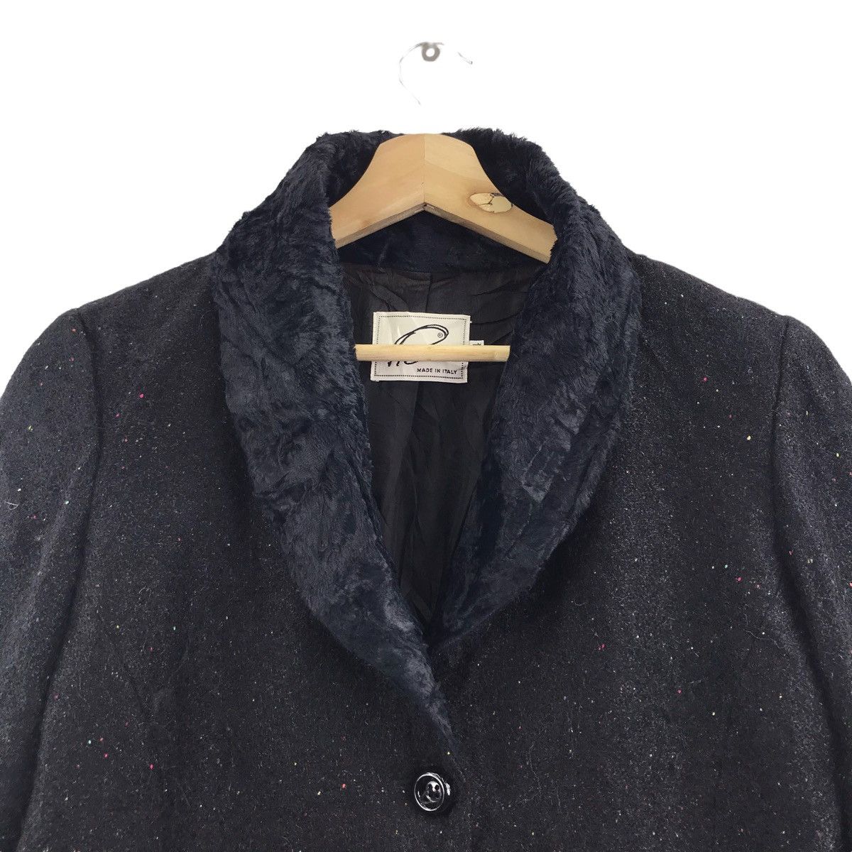 Vintage PIE ITALY Designer Brand Bling Bling Wool Coat Jacket Size US M / EU 48-50 / 2 - 2 Thumbnail
