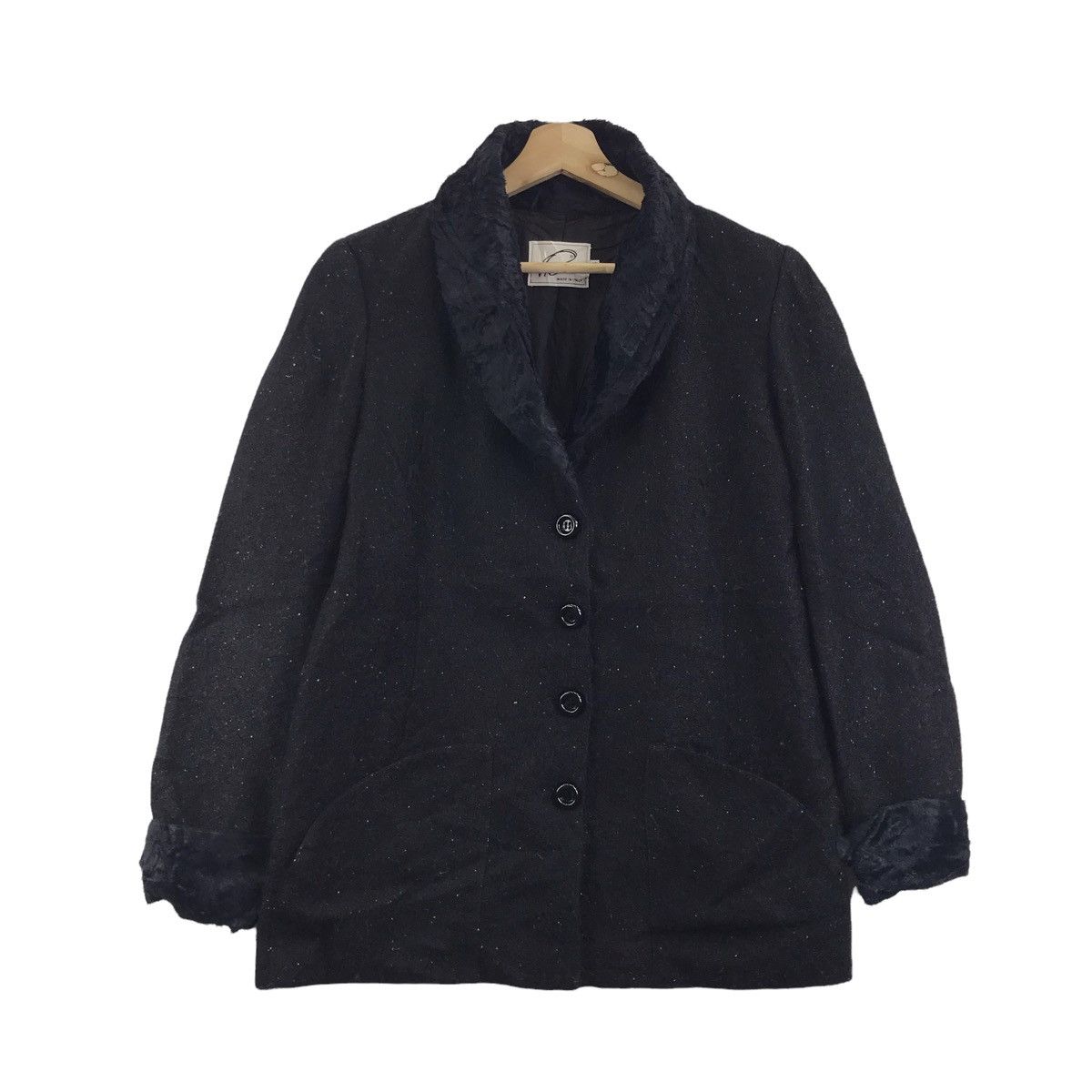 Vintage PIE ITALY Designer Brand Bling Bling Wool Coat Jacket Size US M / EU 48-50 / 2 - 1 Thumbnail