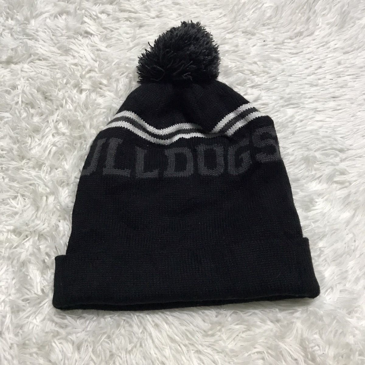 Japanese Brand Black bulldogs beanie hat snow cap Size ONE SIZE - 2 Thumbnail