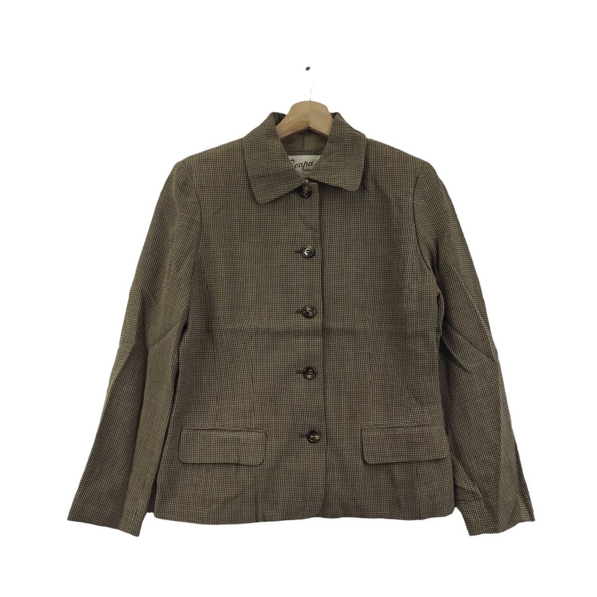Vintage SCAPA Of SCOTLAND Antwerp Check Coat Jacket Size US S / EU 44-46 / 1 - 1 Thumbnail