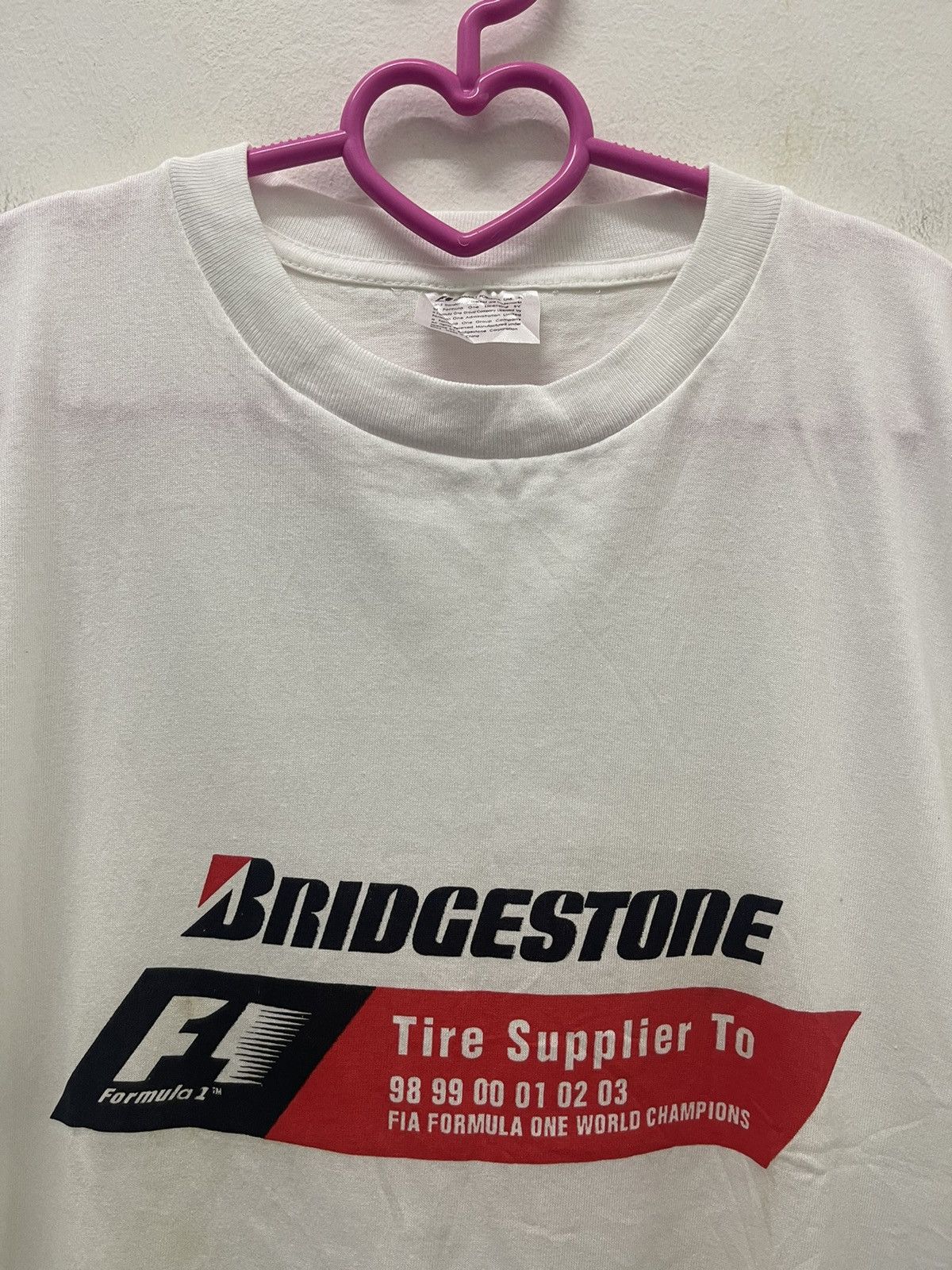 Formula 1 Rare Vintage BRIDGESTONE Tire Supplier To FIA Formula One Size US L / EU 52-54 / 3 - 2 Thumbnail