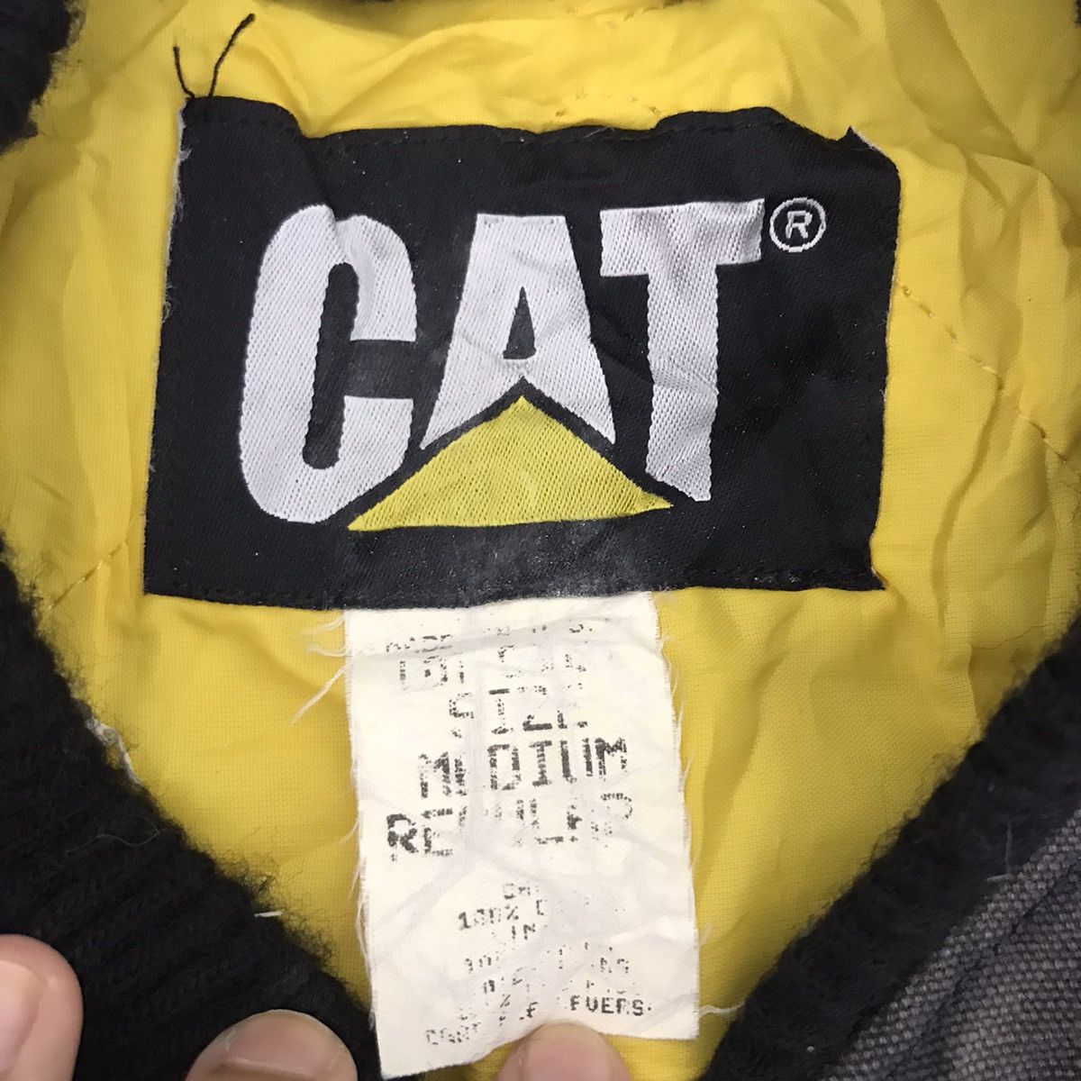 Vintage Vintage CATERPILLAR CAT Chore Canvas Jeans Vest Jacket Size US M / EU 48-50 / 2 - 5 Thumbnail