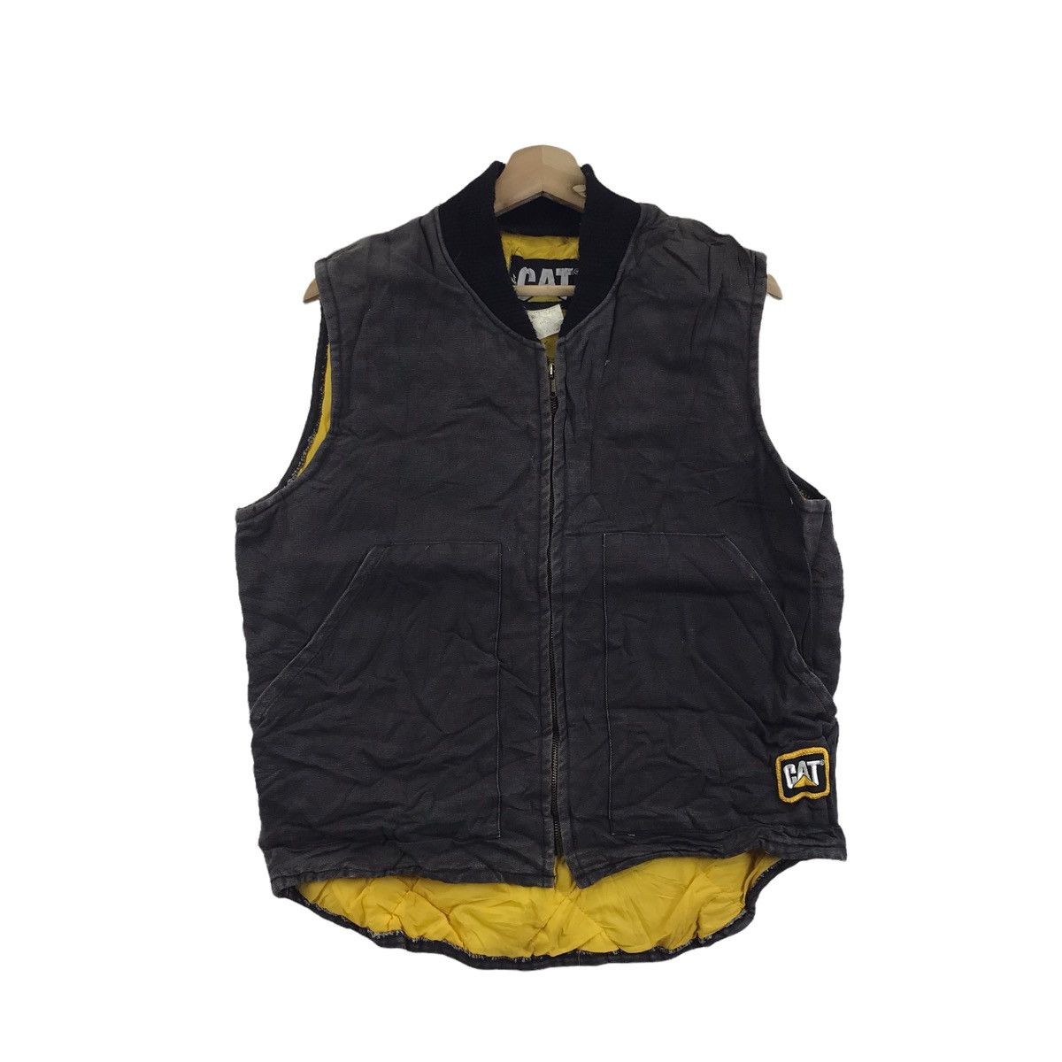 Vintage Vintage CATERPILLAR CAT Chore Canvas Jeans Vest Jacket Size US M / EU 48-50 / 2 - 1 Thumbnail