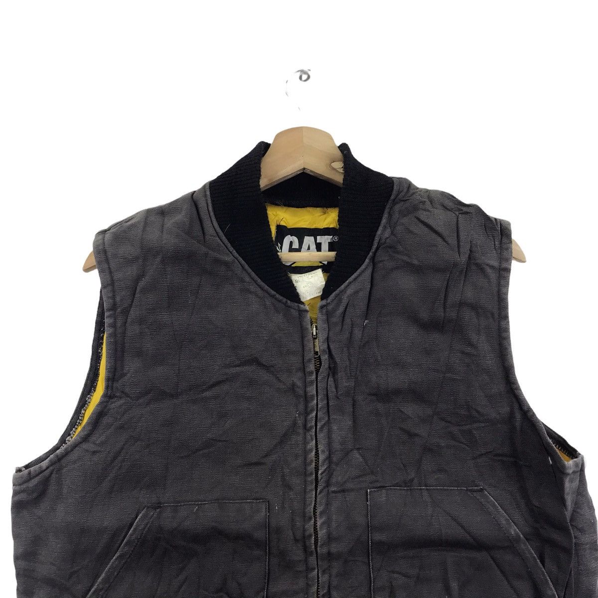Vintage Vintage CATERPILLAR CAT Chore Canvas Jeans Vest Jacket Size US M / EU 48-50 / 2 - 2 Thumbnail