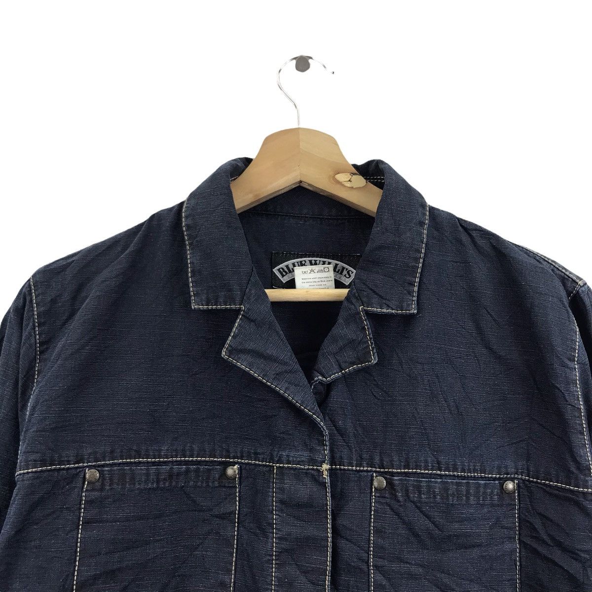 Vintage BLUE WILLI’S Indigo Chore Pockets Natural Garments Jacket Size US M / EU 48-50 / 2 - 2 Thumbnail