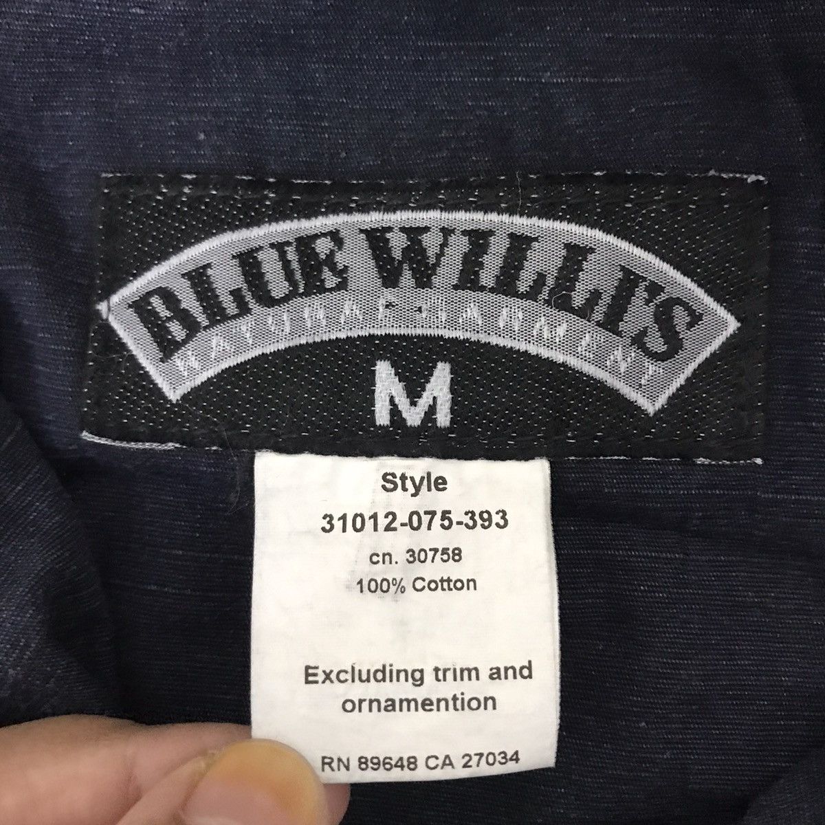 Vintage BLUE WILLI’S Indigo Chore Pockets Natural Garments Jacket Size US M / EU 48-50 / 2 - 5 Thumbnail