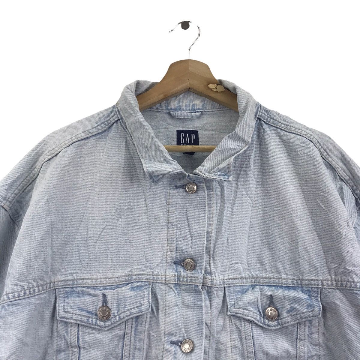 Gap Distressed GAP DENIM Japan Jeans Motorcycle Bike Jacket Size US L / EU 52-54 / 3 - 2 Thumbnail
