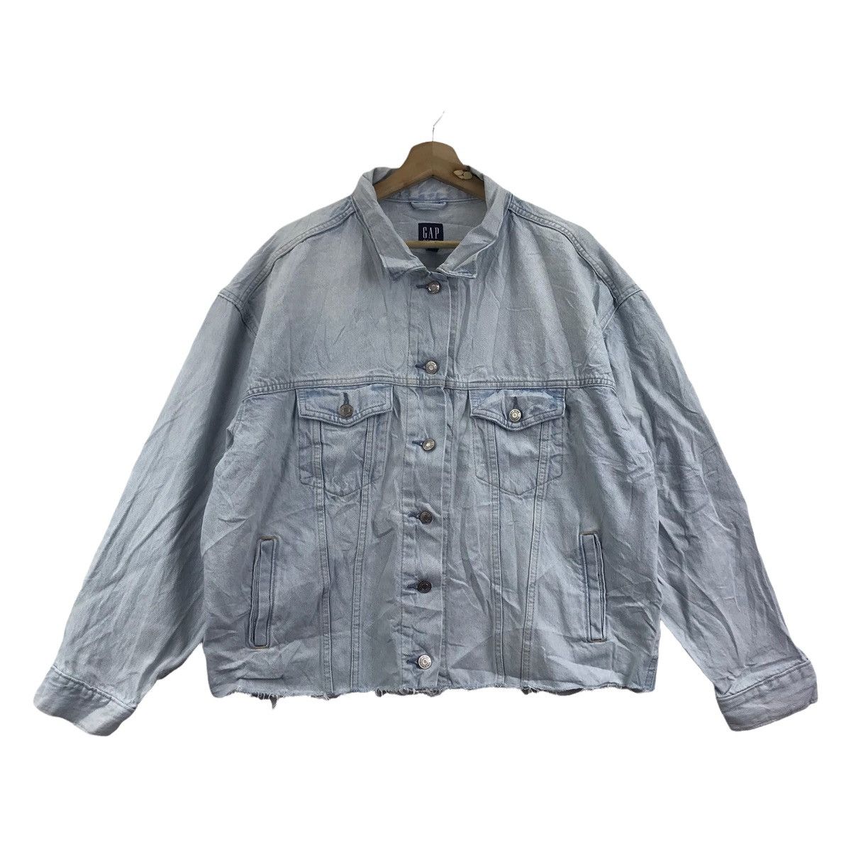 Gap Distressed GAP DENIM Japan Jeans Motorcycle Bike Jacket Size US L / EU 52-54 / 3 - 1 Thumbnail
