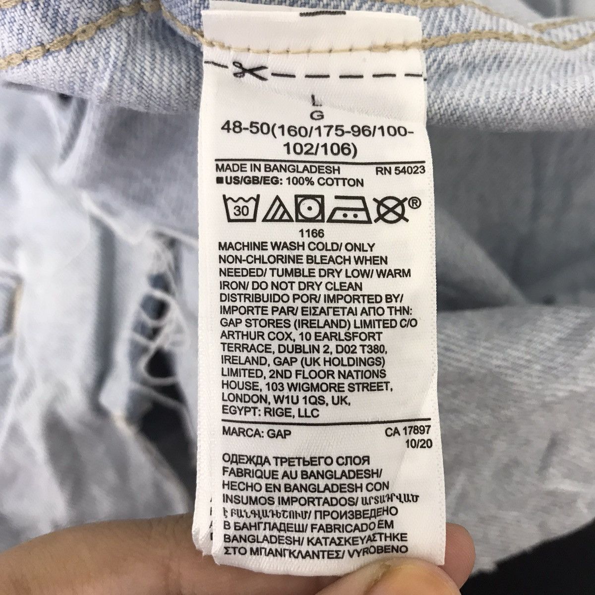 Gap Distressed GAP DENIM Japan Jeans Motorcycle Bike Jacket Size US L / EU 52-54 / 3 - 5 Thumbnail