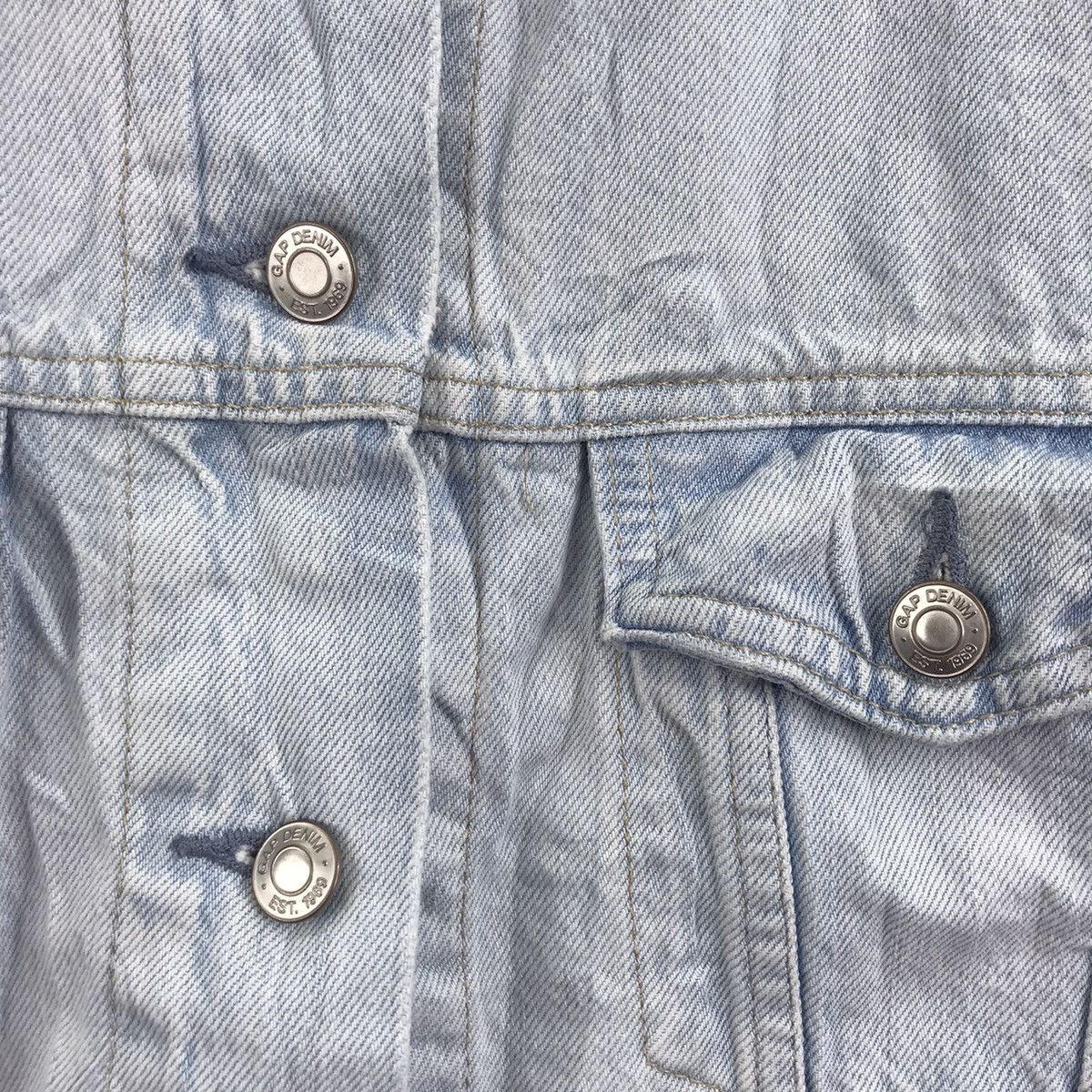 Gap Distressed GAP DENIM Japan Jeans Motorcycle Bike Jacket Size US L / EU 52-54 / 3 - 3 Thumbnail