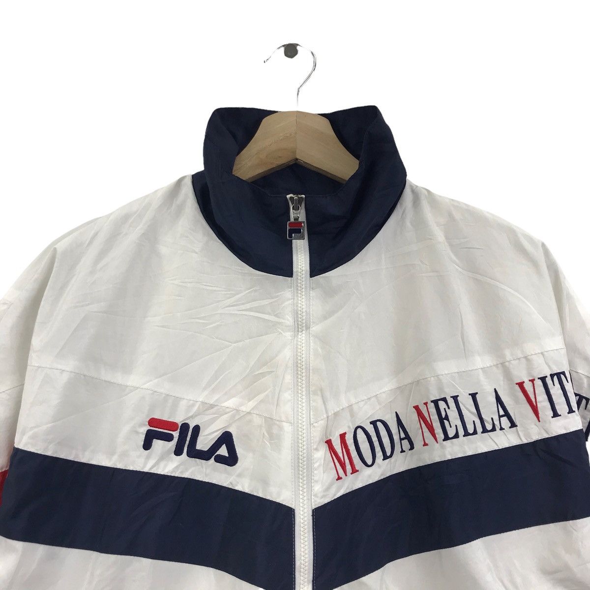 Fila FILA ITALY Moda Nella Stripes Sport White Windbreaker Jacket Size US S / EU 44-46 / 1 - 2 Thumbnail