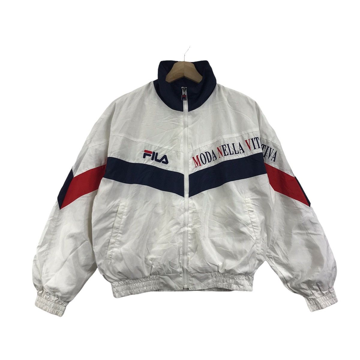 Fila FILA ITALY Moda Nella Stripes Sport White Windbreaker Jacket Size US S / EU 44-46 / 1 - 1 Thumbnail