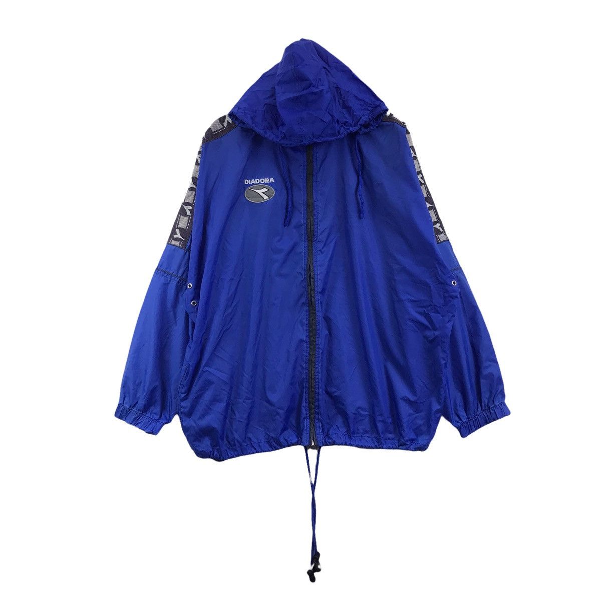 Diadora DIADORA SPORTSWEAR Side Tape Blue Hooded Windbreaker Jacket Size US XXL / EU 58 / 5 - 1 Thumbnail