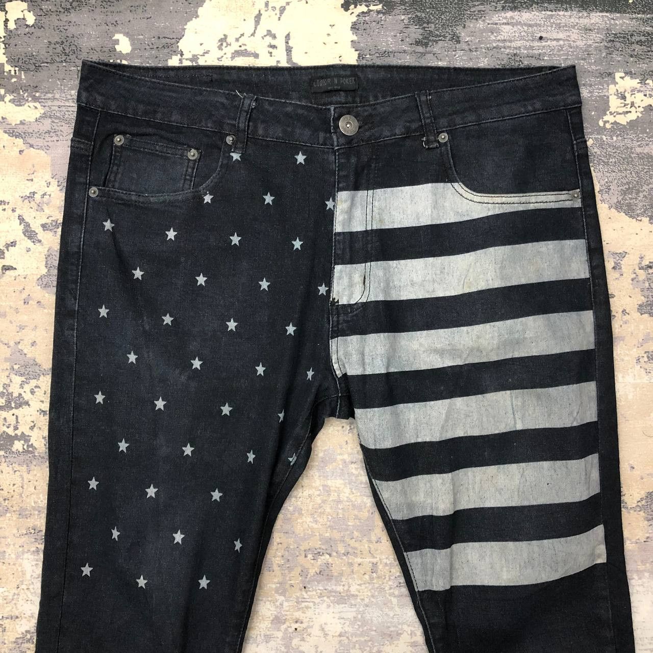 Japanese Brand P517 LIQOUR N POKER USA DENIM Size US 37 - 3 Thumbnail