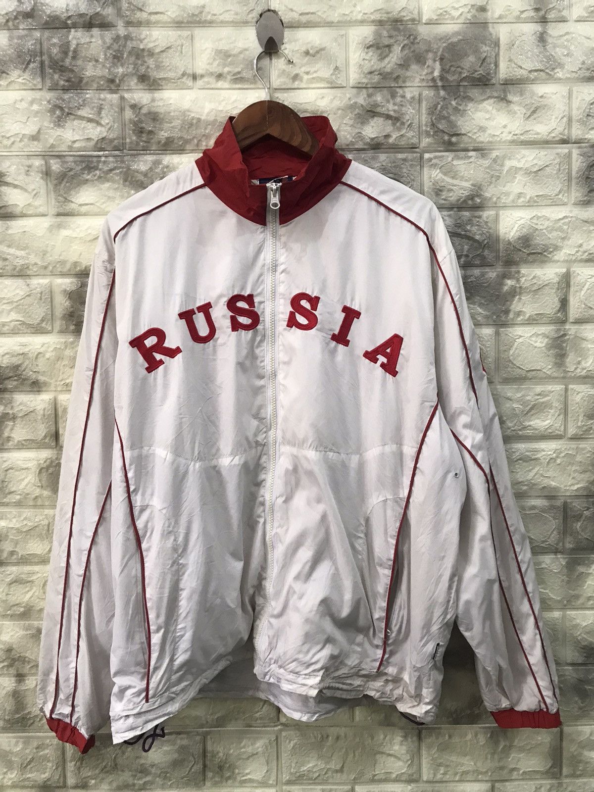 image of Forward x Russia Foward Russia Jacket in White, Men's (Size Medium)