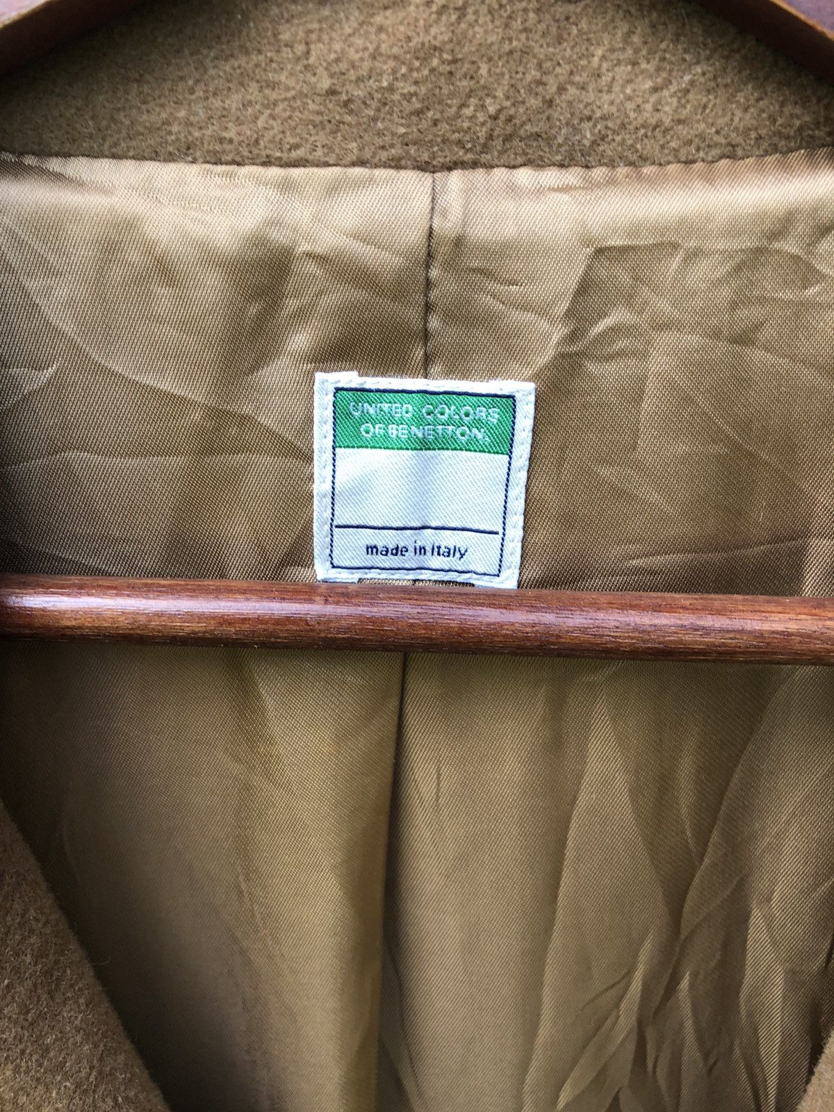 United Colors Of Benetton UNITED COLOUR OF BENETTON DOUBLE COLLAR LONG COAT JACKET Size L / US 10 / IT 46 - 4 Thumbnail