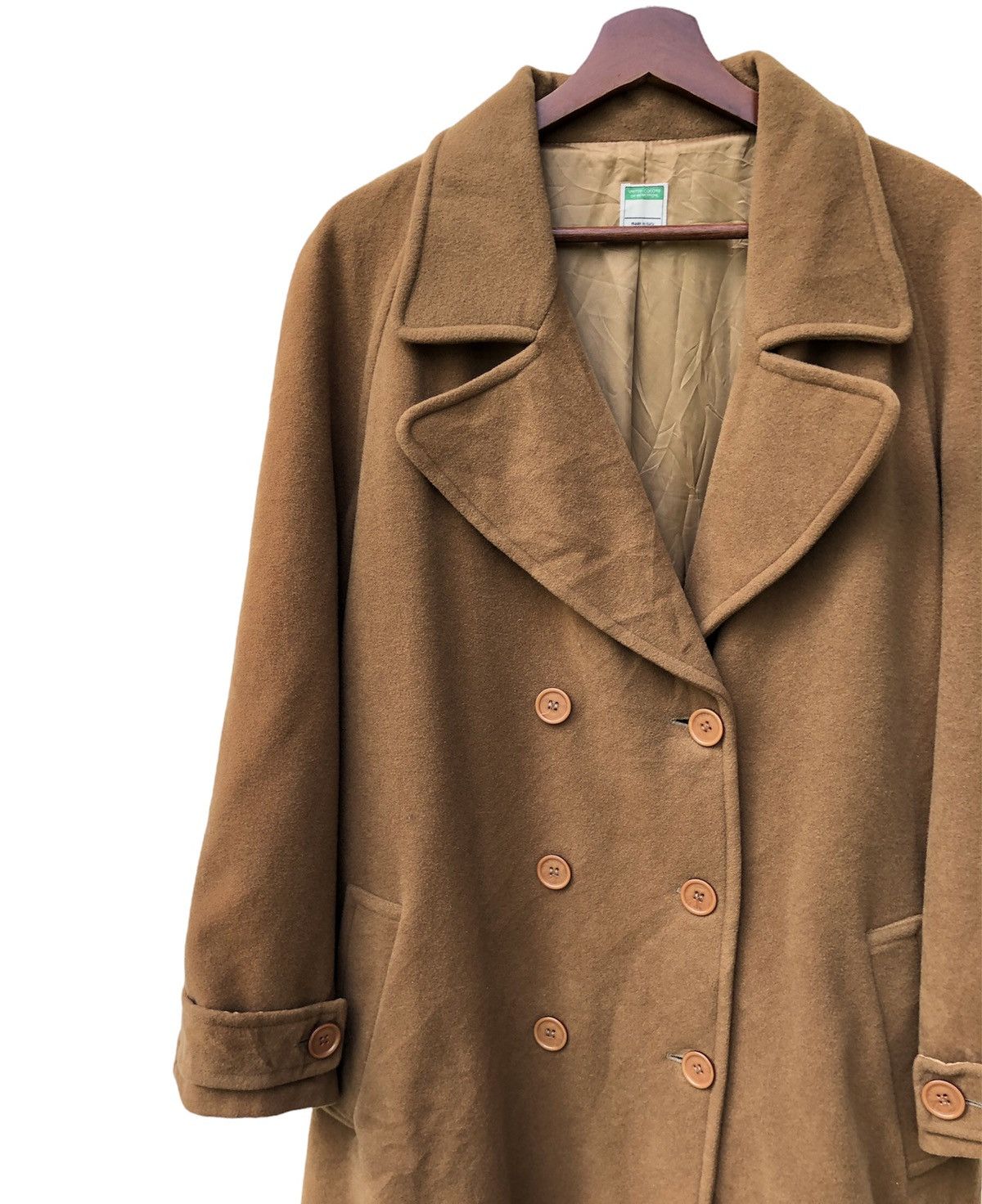 United Colors Of Benetton UNITED COLOUR OF BENETTON DOUBLE COLLAR LONG COAT JACKET Size L / US 10 / IT 46 - 3 Thumbnail