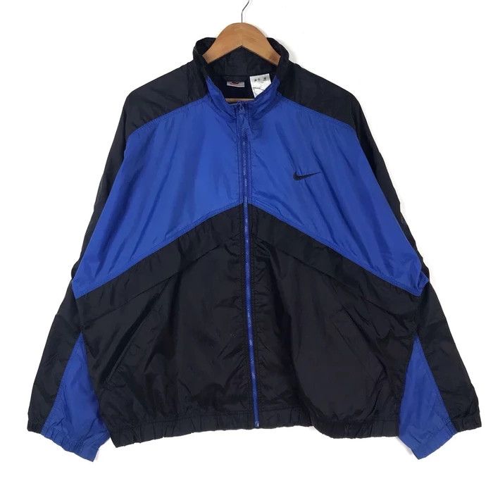 Vintage Vintage NIKE SWOOSH Blue Bomber Jacket Windbreaker Hip Hop Size US XL / EU 56 / 4 - 2 Thumbnail