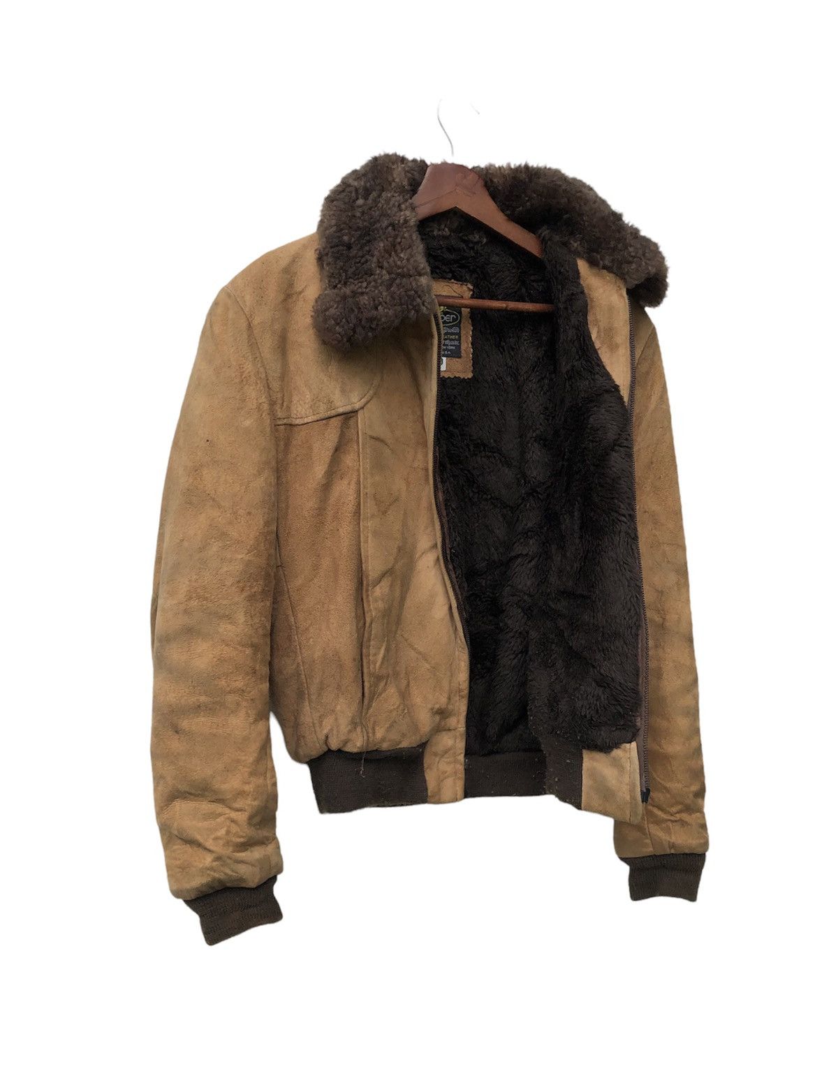 🔥GENUINE LEATHER COOPER X BEN SHERMAN SHERPA LEATHER JACKET