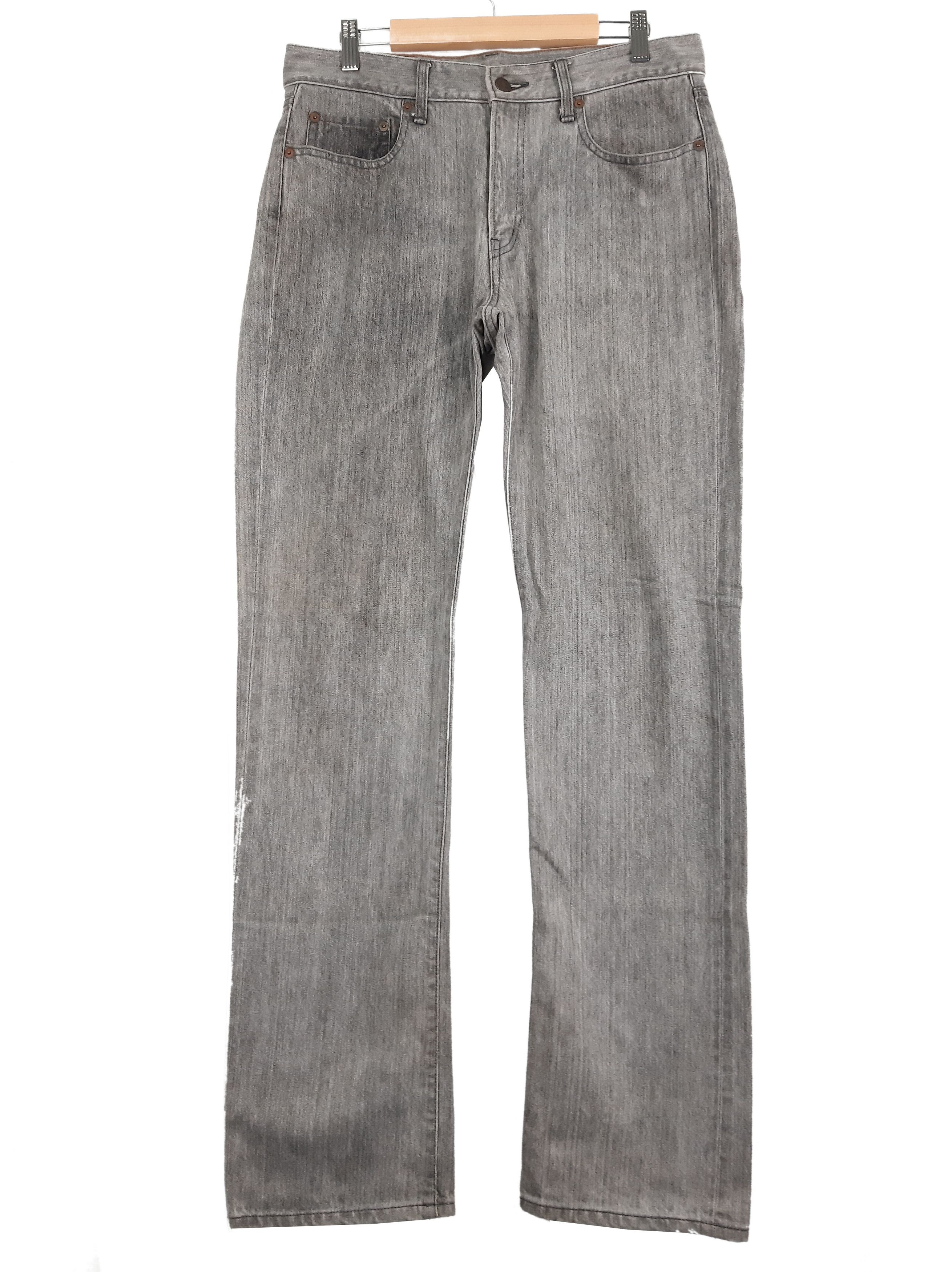image of Blue Blue Japan X Hr Market Grey Stone Washed Flare Denim, Men's (Size 31)