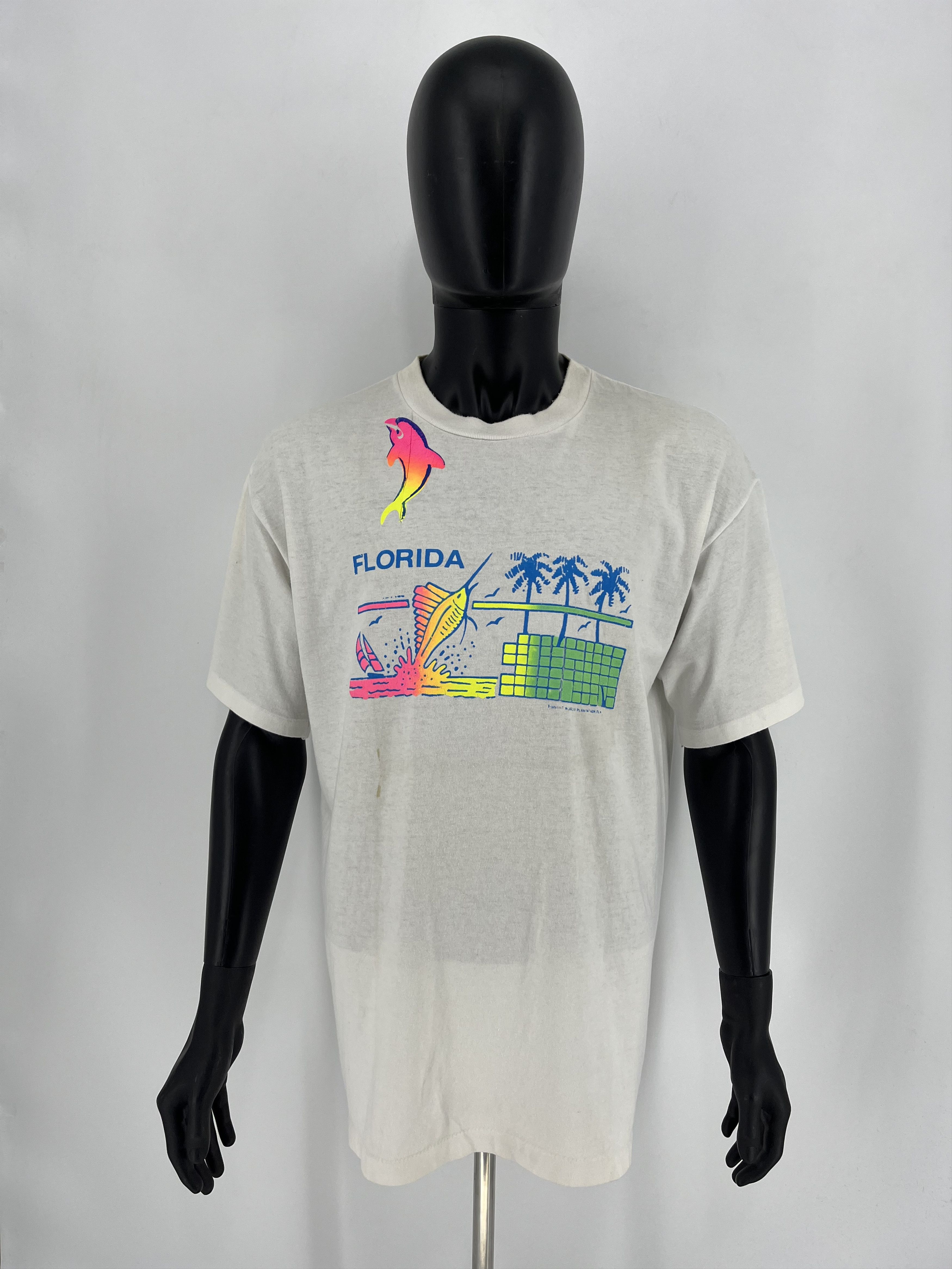 Vintage 90s Florida All Over Print Shirt Y2K Size US XL / EU 56 / 4 - 2 Thumbnail