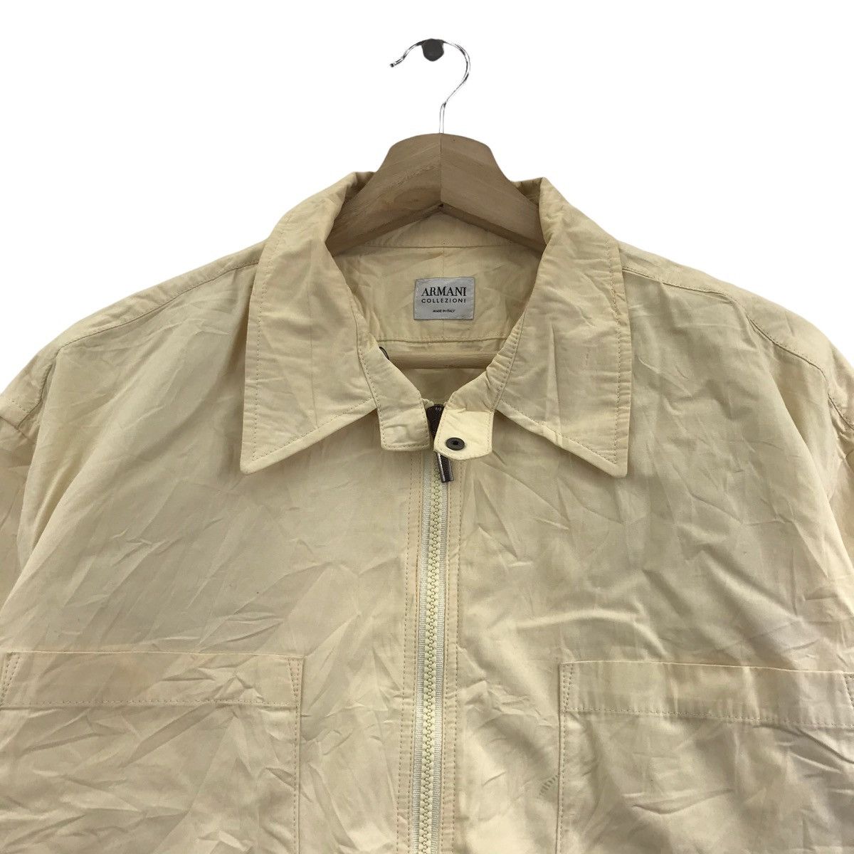Armani Vintage ARMANI COLLEZIONI Italy Canvas Bomber Jacket Size US L / EU 52-54 / 3 - 2 Thumbnail