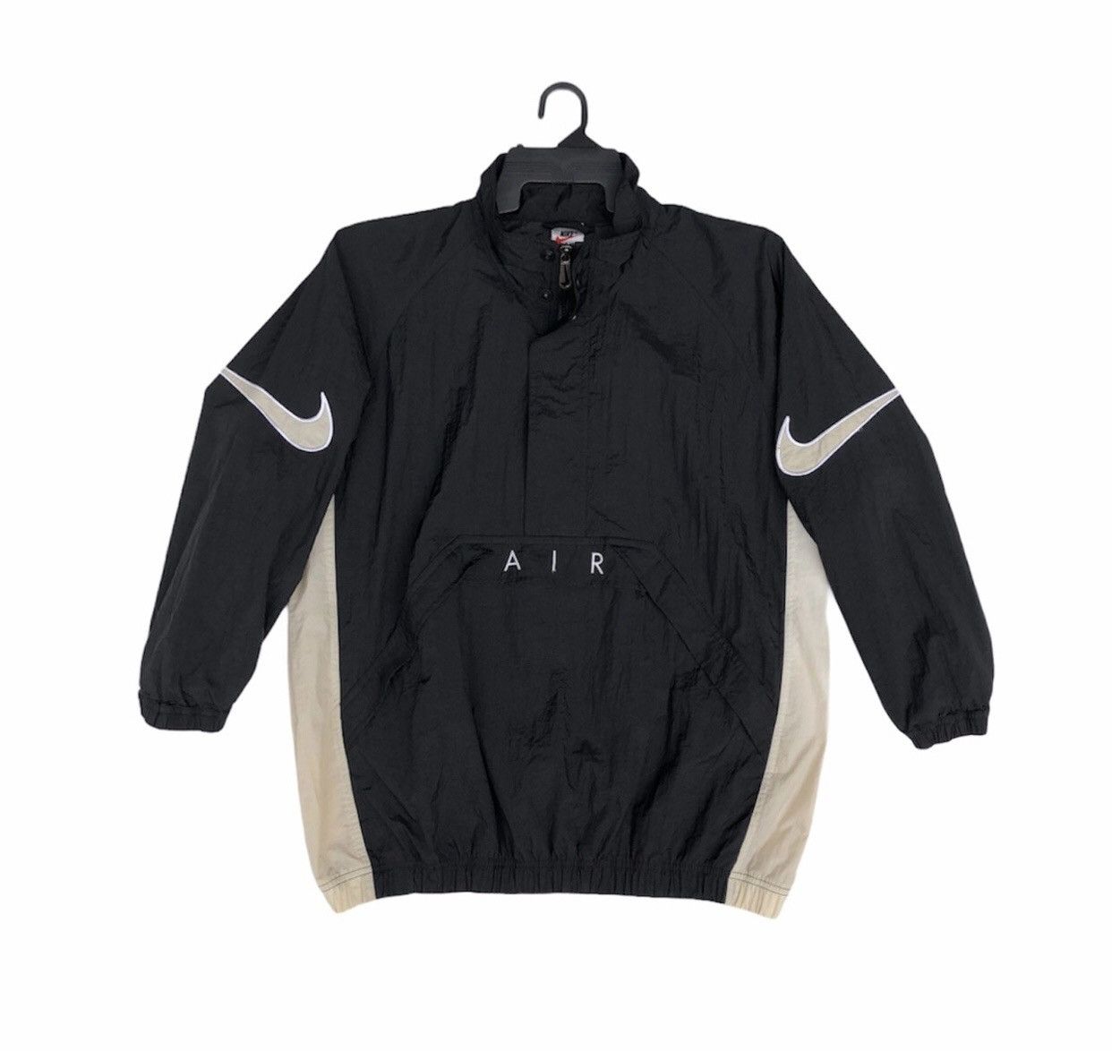 Nike Vintage Nike Air Windbreaker Pullover Black Nylon Jacket Size US M / EU 48-50 / 2 - 1 Thumbnail