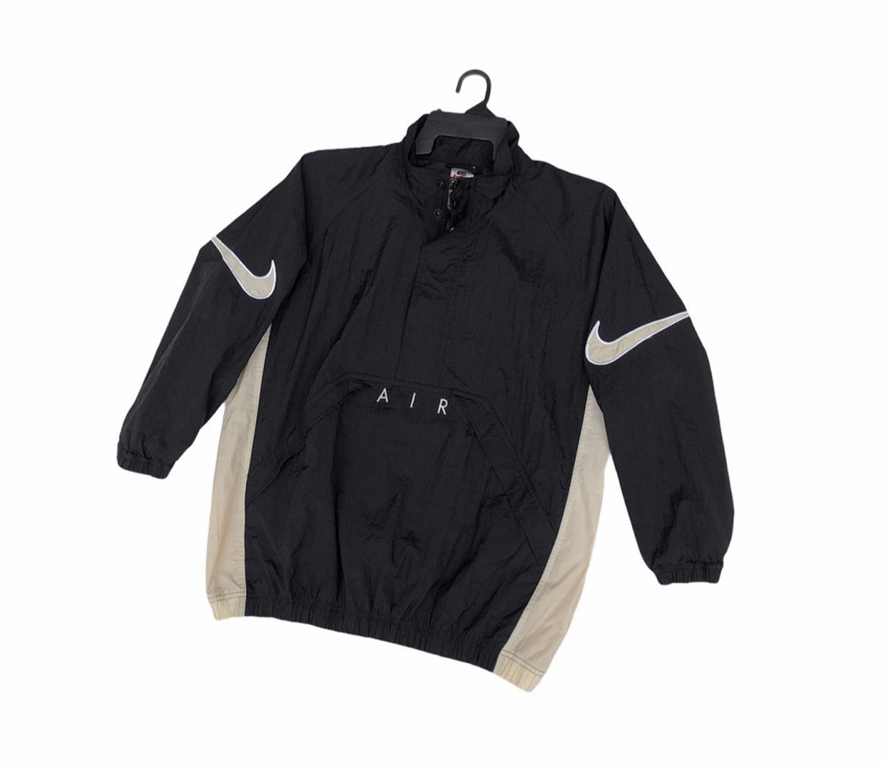 Nike Vintage Nike Air Windbreaker Pullover Black Nylon Jacket Size US M / EU 48-50 / 2 - 2 Thumbnail