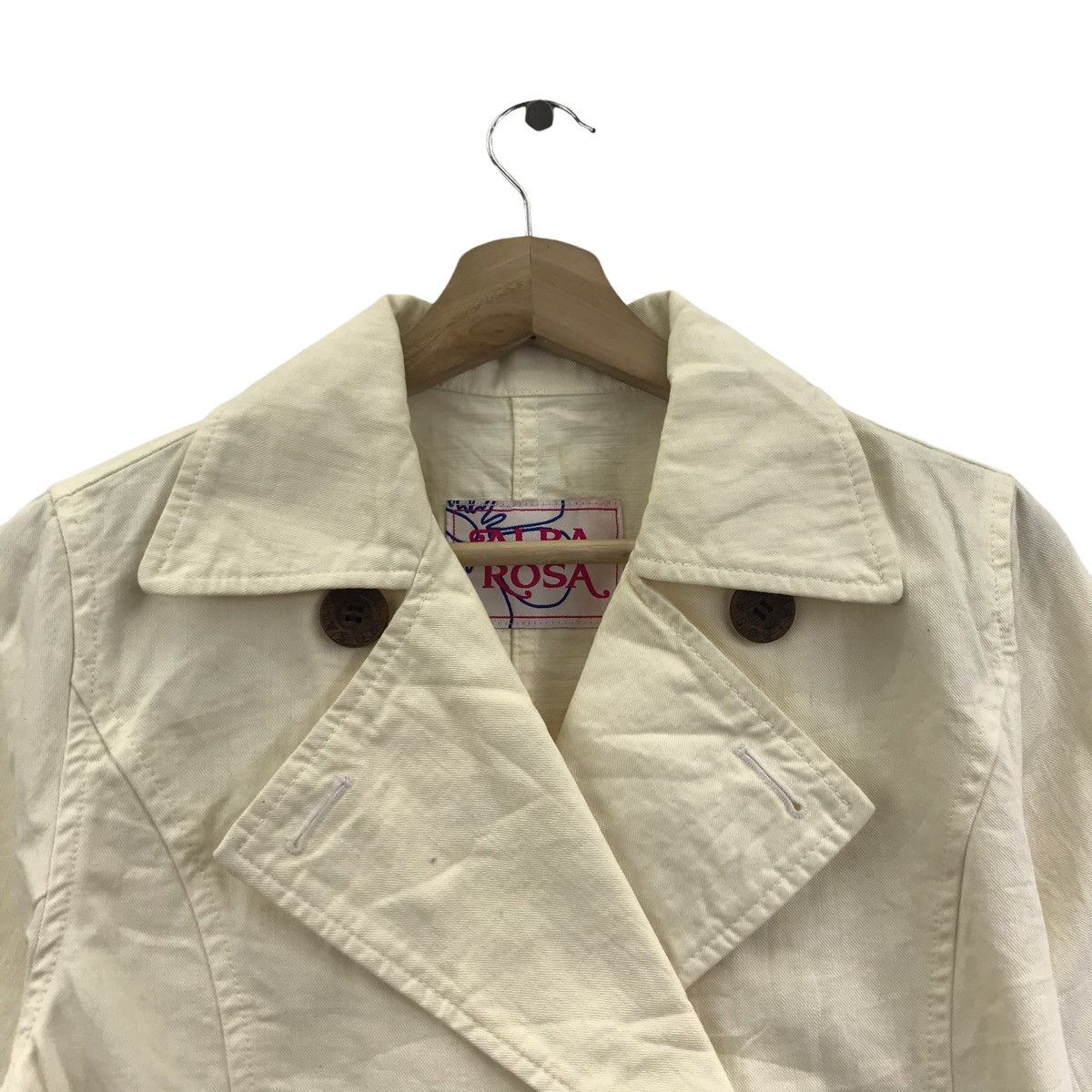 Japanese Brand ALBA ROSA Grayu Japanese Brand Pea Coat Jacket Size US XS / EU 42 / 0 - 2 Thumbnail