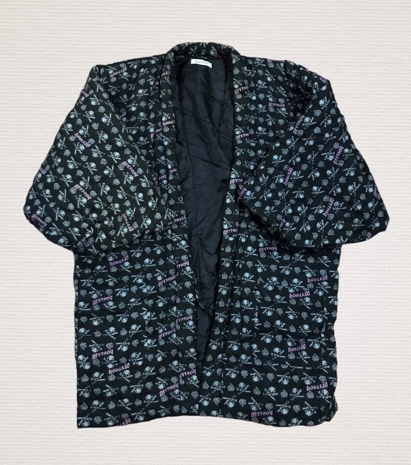 Japanese Brand Home to home destroy kimono jacket fullprint skull Size US L / EU 52-54 / 3 - 1 Thumbnail