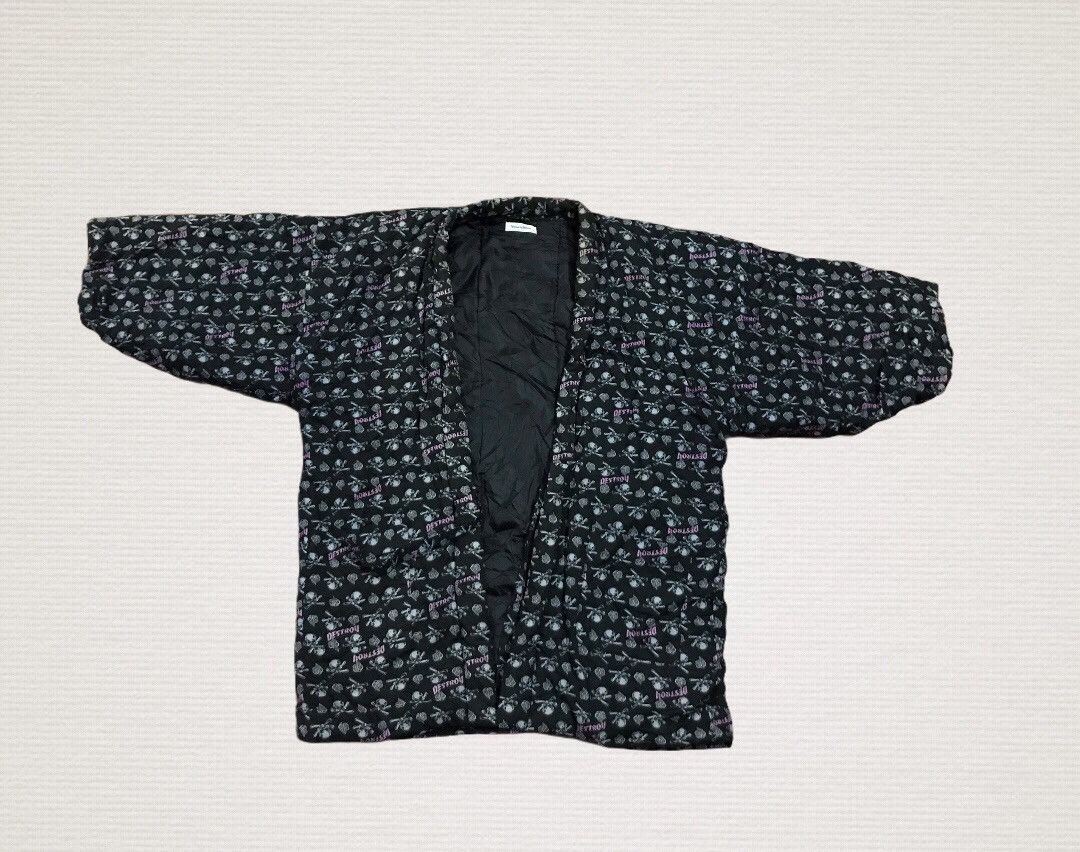 Japanese Brand Home to home destroy kimono jacket fullprint skull Size US L / EU 52-54 / 3 - 6 Thumbnail