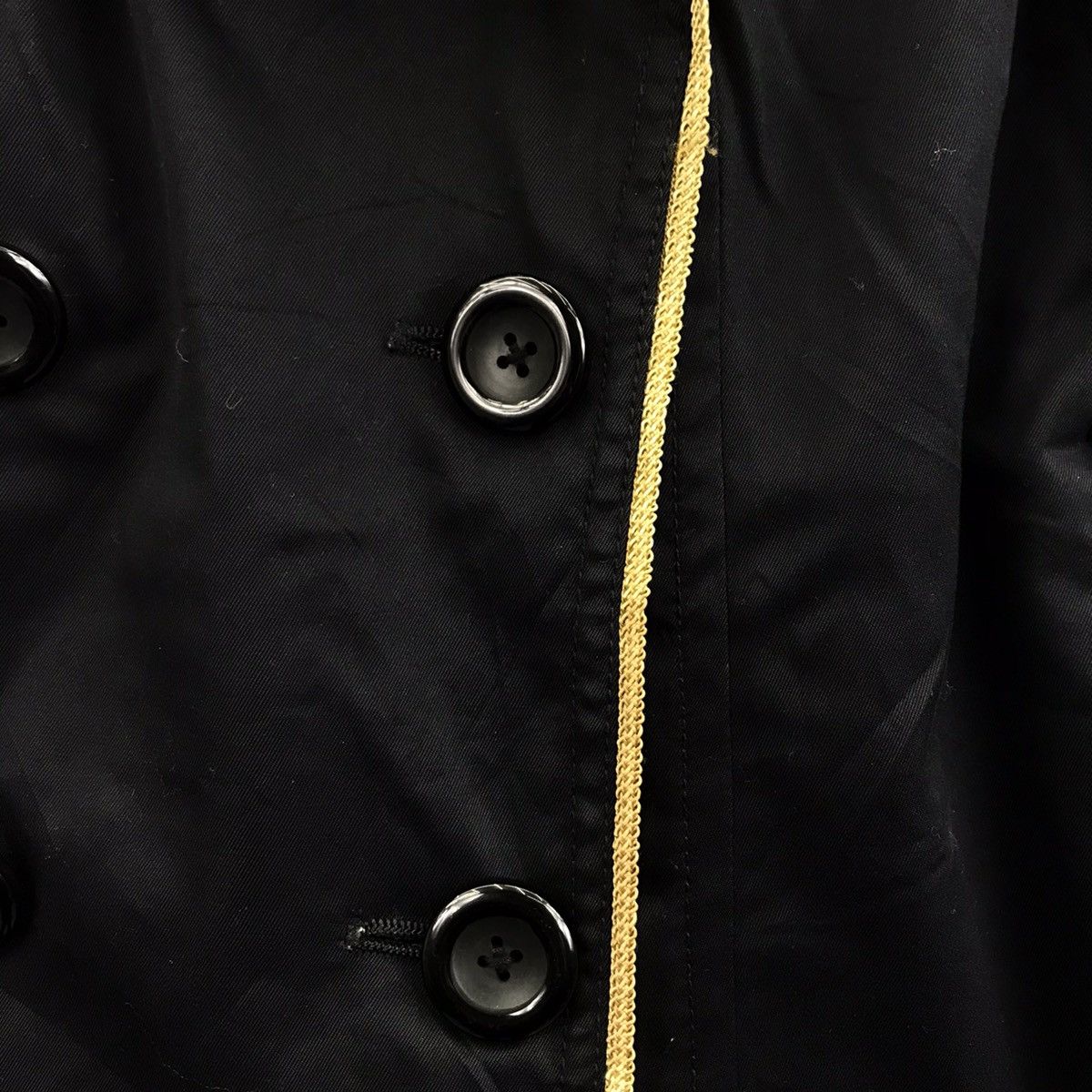 Vintage PARC LAMU Overprint Japanese Brand Black Pea Coat Jacket Size US M / EU 48-50 / 2 - 3 Thumbnail