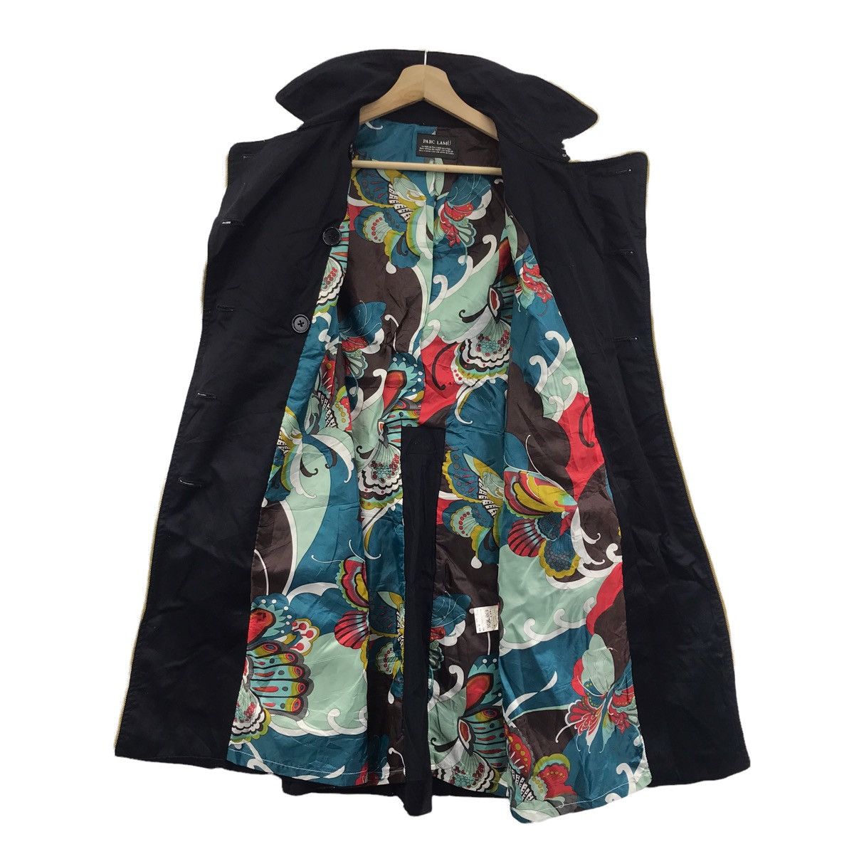 Vintage PARC LAMU Overprint Japanese Brand Black Pea Coat Jacket Size US M / EU 48-50 / 2 - 7 Thumbnail