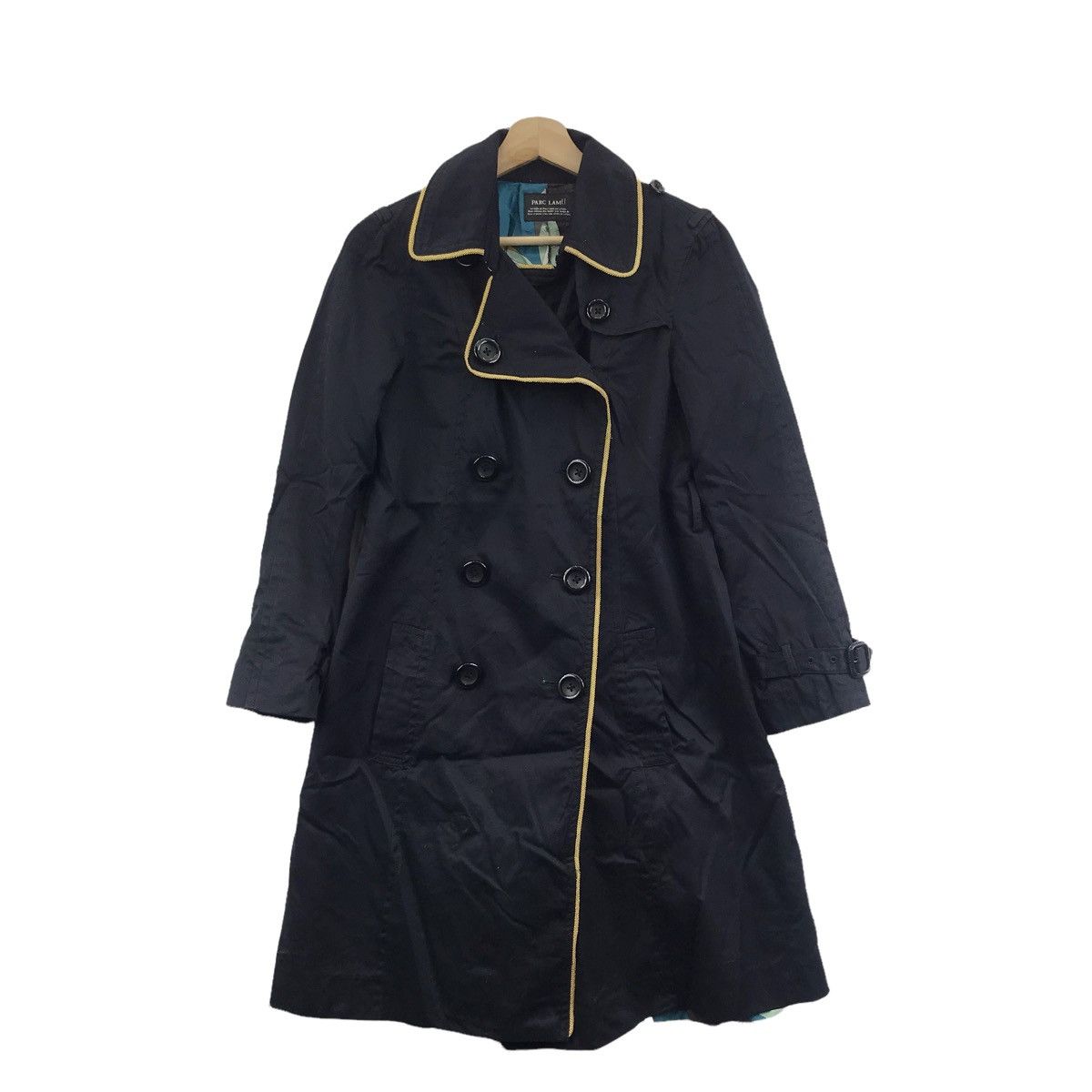 Vintage PARC LAMU Overprint Japanese Brand Black Pea Coat Jacket Size US M / EU 48-50 / 2 - 1 Thumbnail