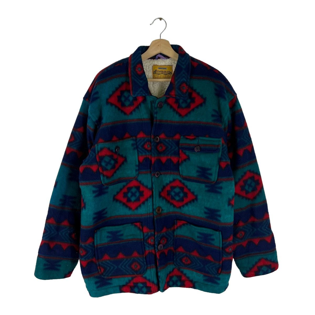 Japanese Brand VINTAGE NAVAJO AZTEC DESIGN GREEMAN.CO JACKET Size US M / EU 48-50 / 2 - 1 Thumbnail