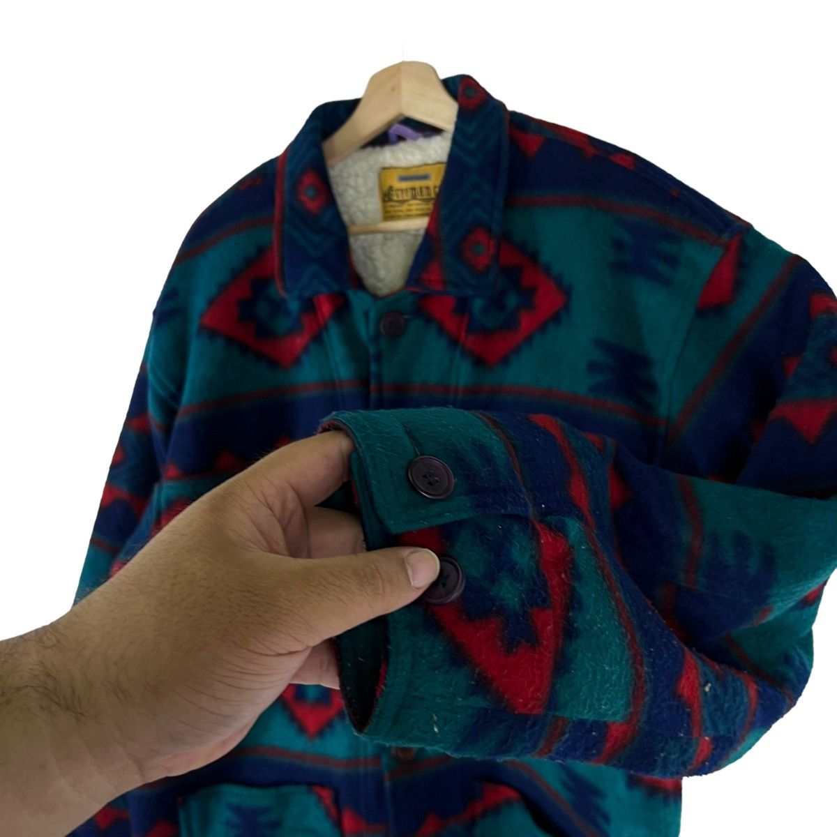 Japanese Brand VINTAGE NAVAJO AZTEC DESIGN GREEMAN.CO JACKET Size US M / EU 48-50 / 2 - 8 Thumbnail