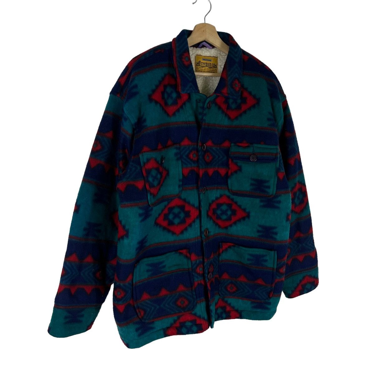 Japanese Brand VINTAGE NAVAJO AZTEC DESIGN GREEMAN.CO JACKET Size US M / EU 48-50 / 2 - 2 Thumbnail
