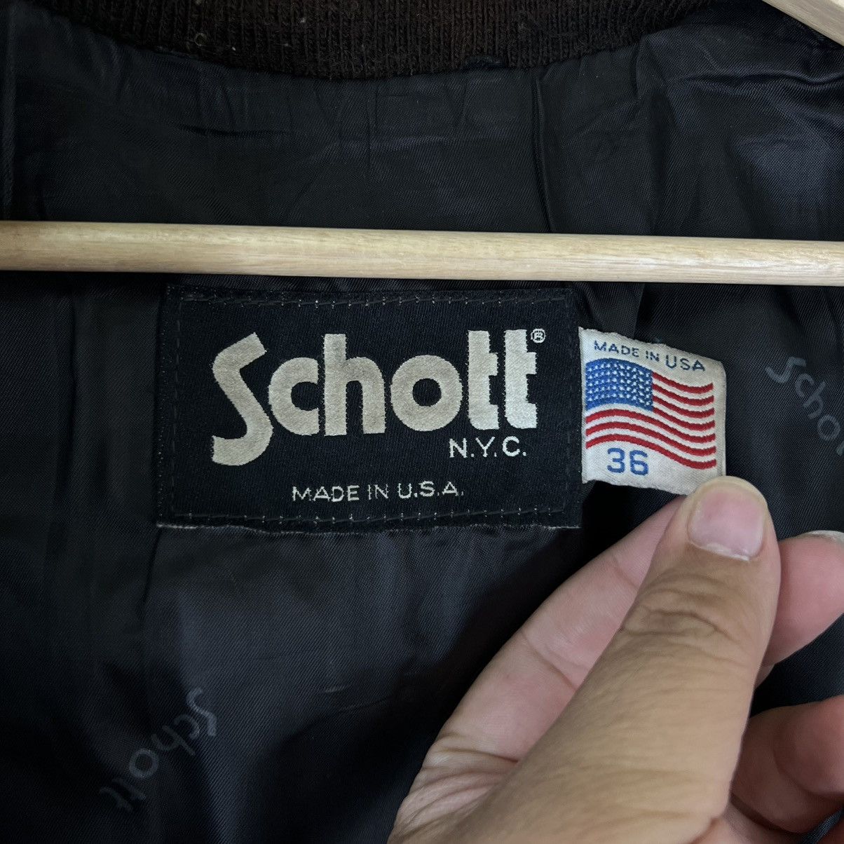 Schott VINTAGE SCHOTT MADE IN USA SUEDE LEATHER JACKET BOMBER STYLE Size US S / EU 44-46 / 1 - 10 Thumbnail