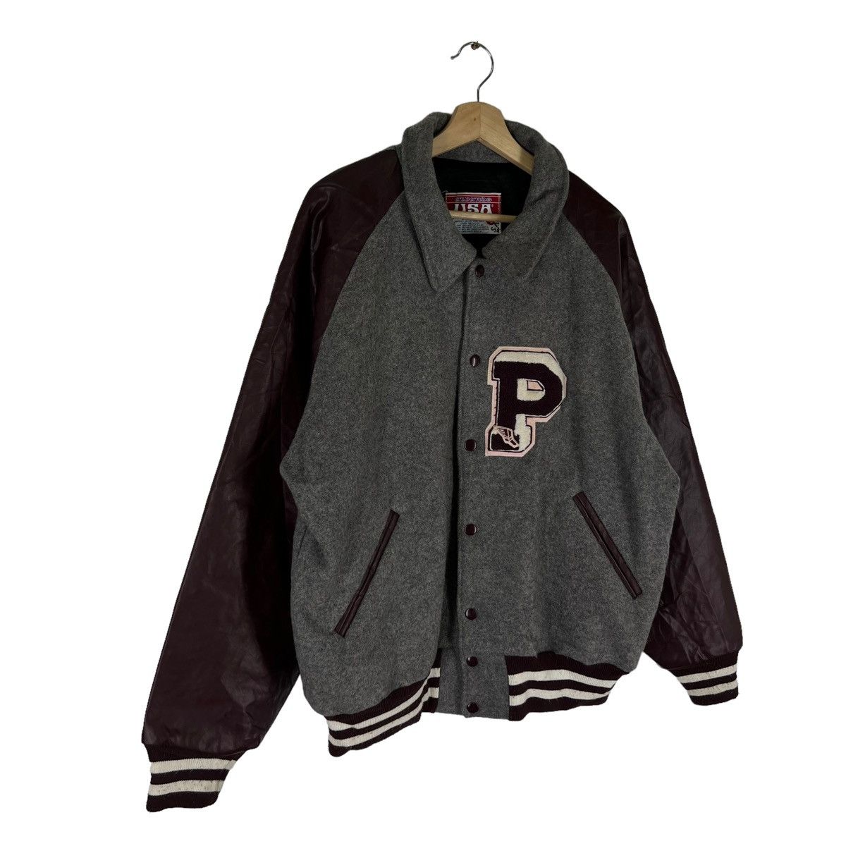 Vintage VINTAGE VARSITY JACKET LEATHER HANDLING AWARDS USA Size US XL / EU 56 / 4 - 3 Thumbnail