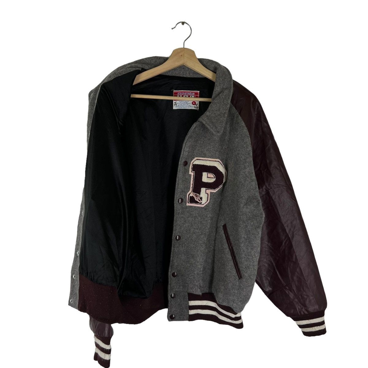 Vintage VINTAGE VARSITY JACKET LEATHER HANDLING AWARDS USA Size US XL / EU 56 / 4 - 8 Thumbnail