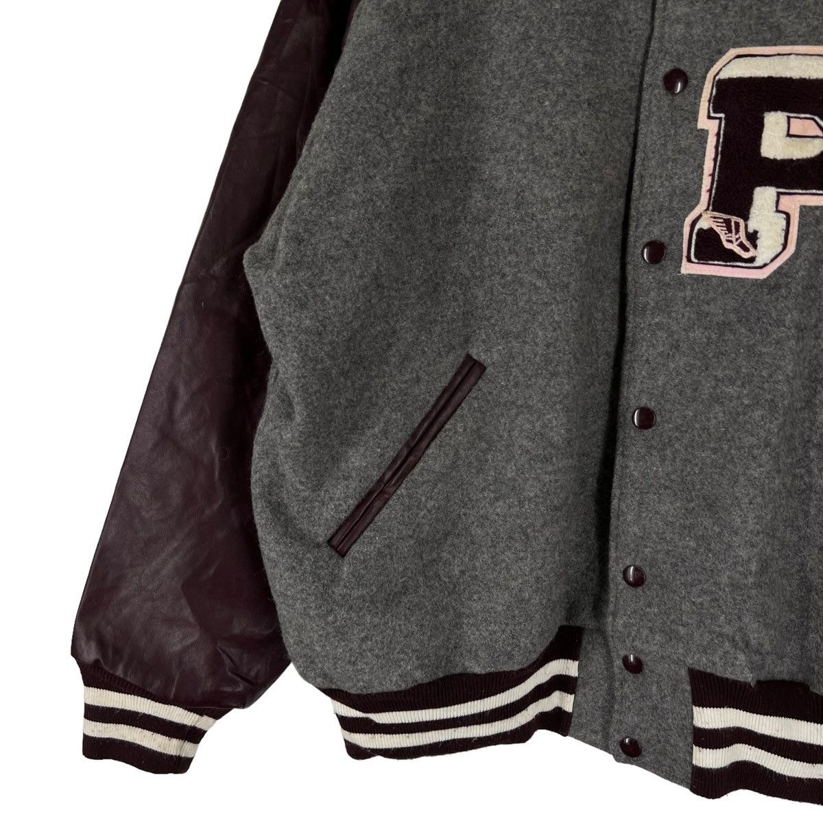Vintage VINTAGE VARSITY JACKET LEATHER HANDLING AWARDS USA Size US XL / EU 56 / 4 - 5 Thumbnail