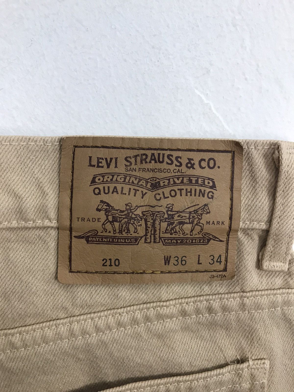 Levi's × Vintage Vintage Levi’s 210 Orange Tab Light Brown Colour Style Size US 34 / EU 50 - 14 Thumbnail