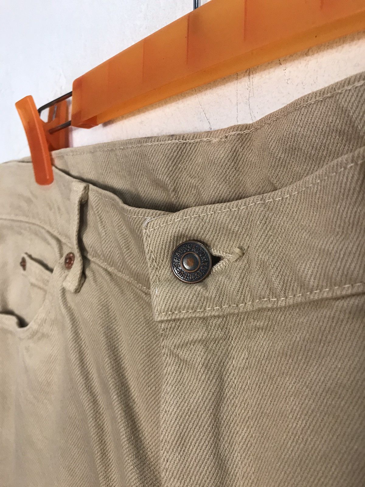 Levi's × Vintage Vintage Levi’s 210 Orange Tab Light Brown Colour Style Size US 34 / EU 50 - 7 Thumbnail