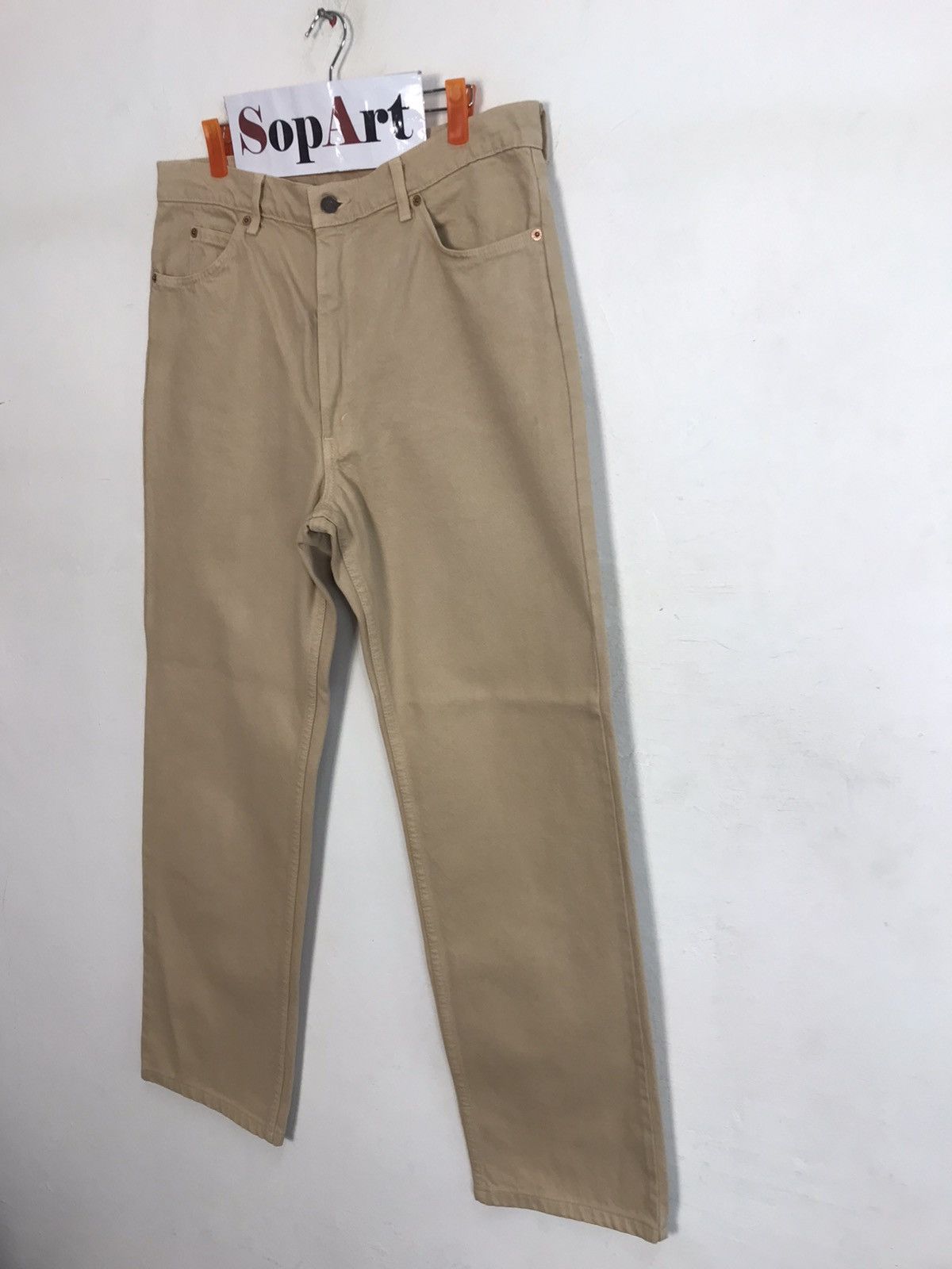 Levi's × Vintage Vintage Levi’s 210 Orange Tab Light Brown Colour Style Size US 34 / EU 50 - 4 Thumbnail