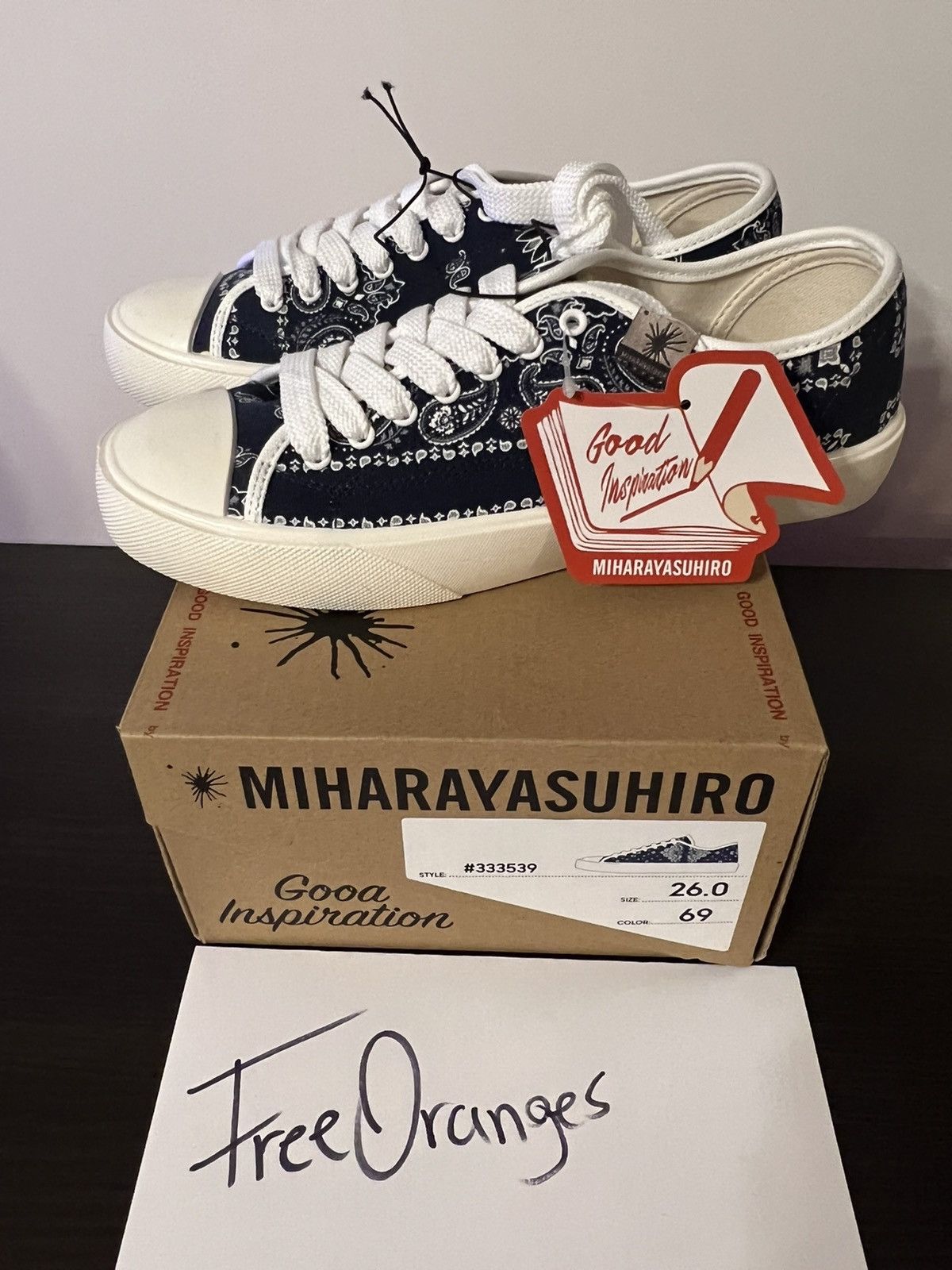 mihara yasuhiro low top sneaker