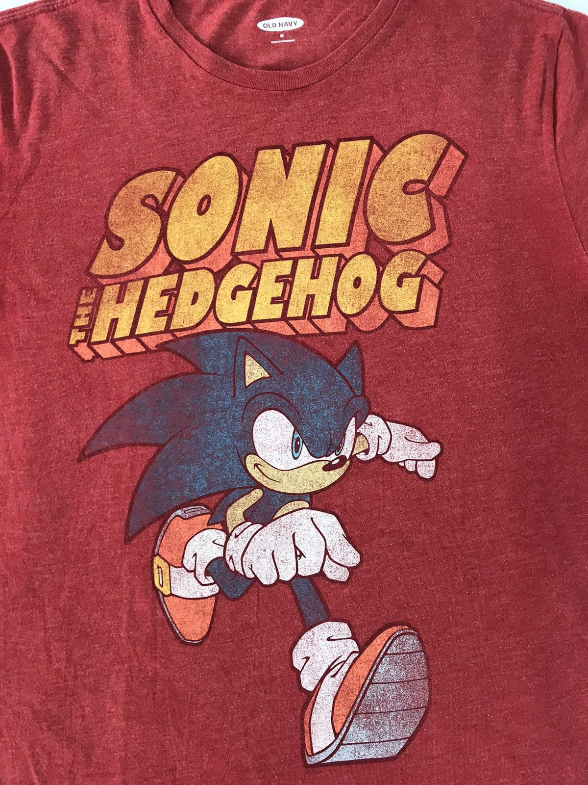 Old Navy Sonic The Hedgehog Japanese Video Game Big Printed Logo Tee Size US M / EU 48-50 / 2 - 2 Thumbnail