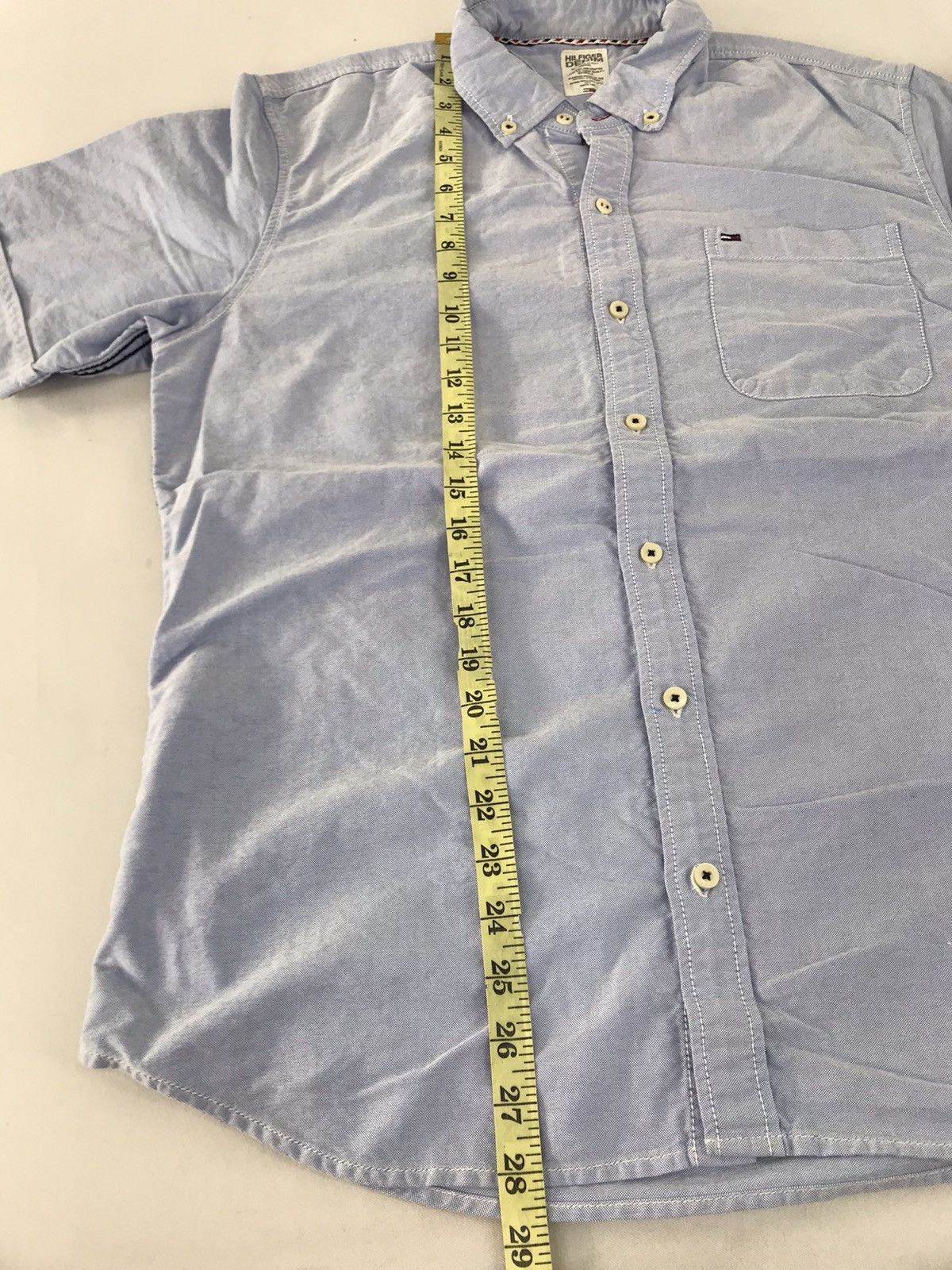 Tommy Hilfiger Tommy Hilfiger Denim Shirt Button Down Single Pocket Size US L / EU 52-54 / 3 - 10 Thumbnail