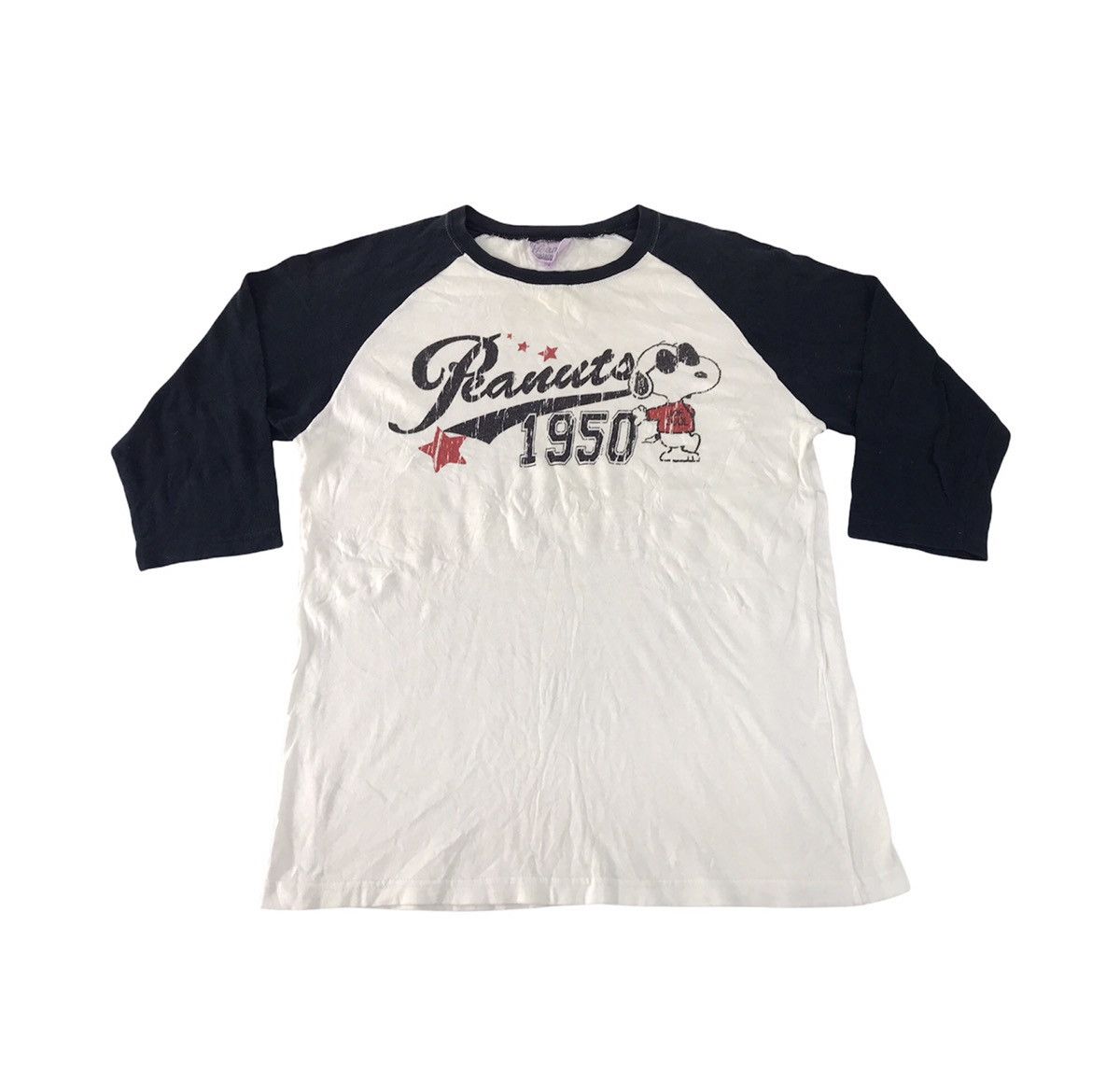 Japanese Brand Peanuts Collection 1950 Famous Comic Strip Raglan Size L / US 10 / IT 46 - 1 Thumbnail