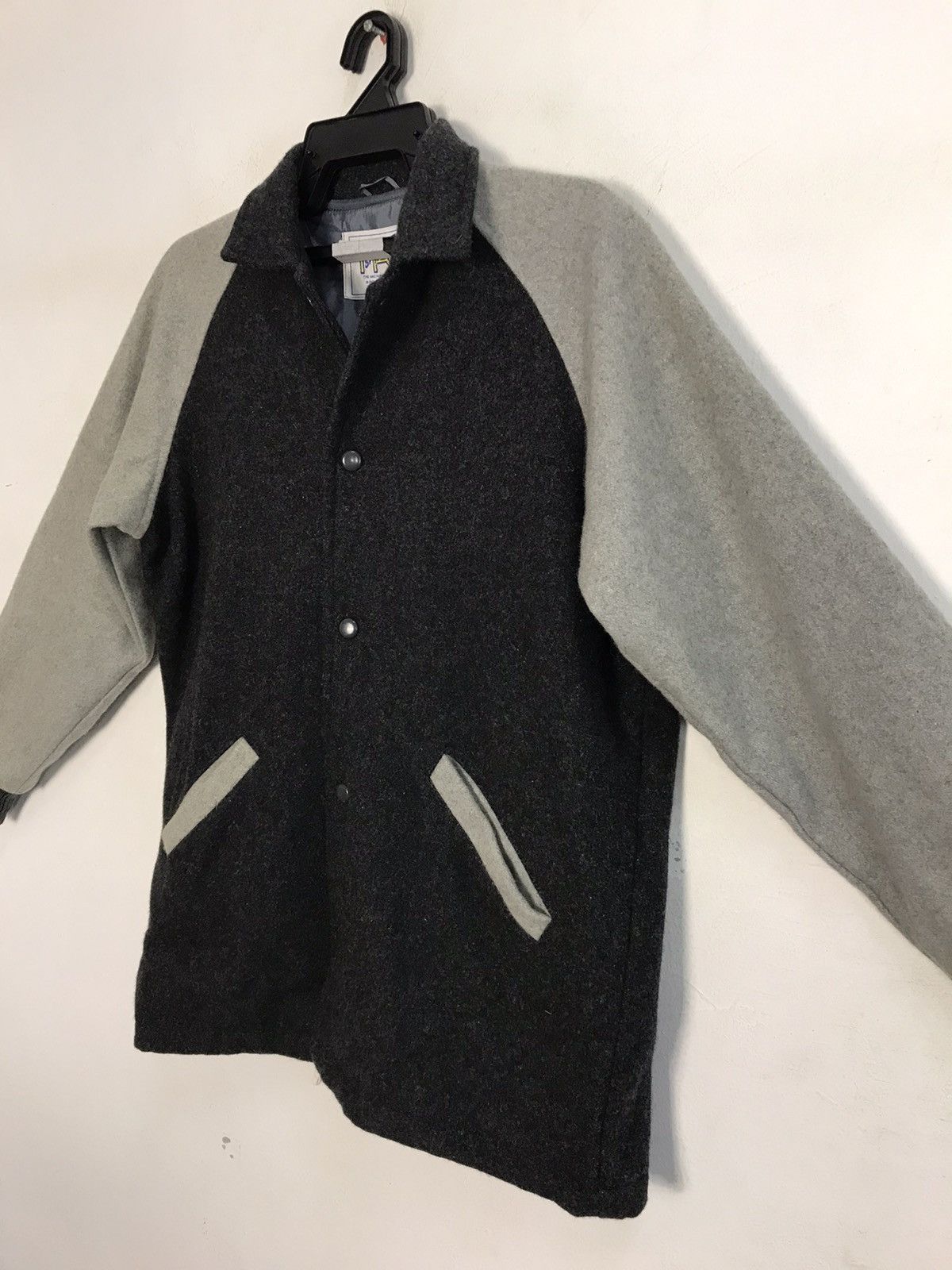 Japanese Brand Vtg Varsity Jacket Nac Stylest Long Snap Button Design Size US L / EU 52-54 / 3 - 4 Thumbnail
