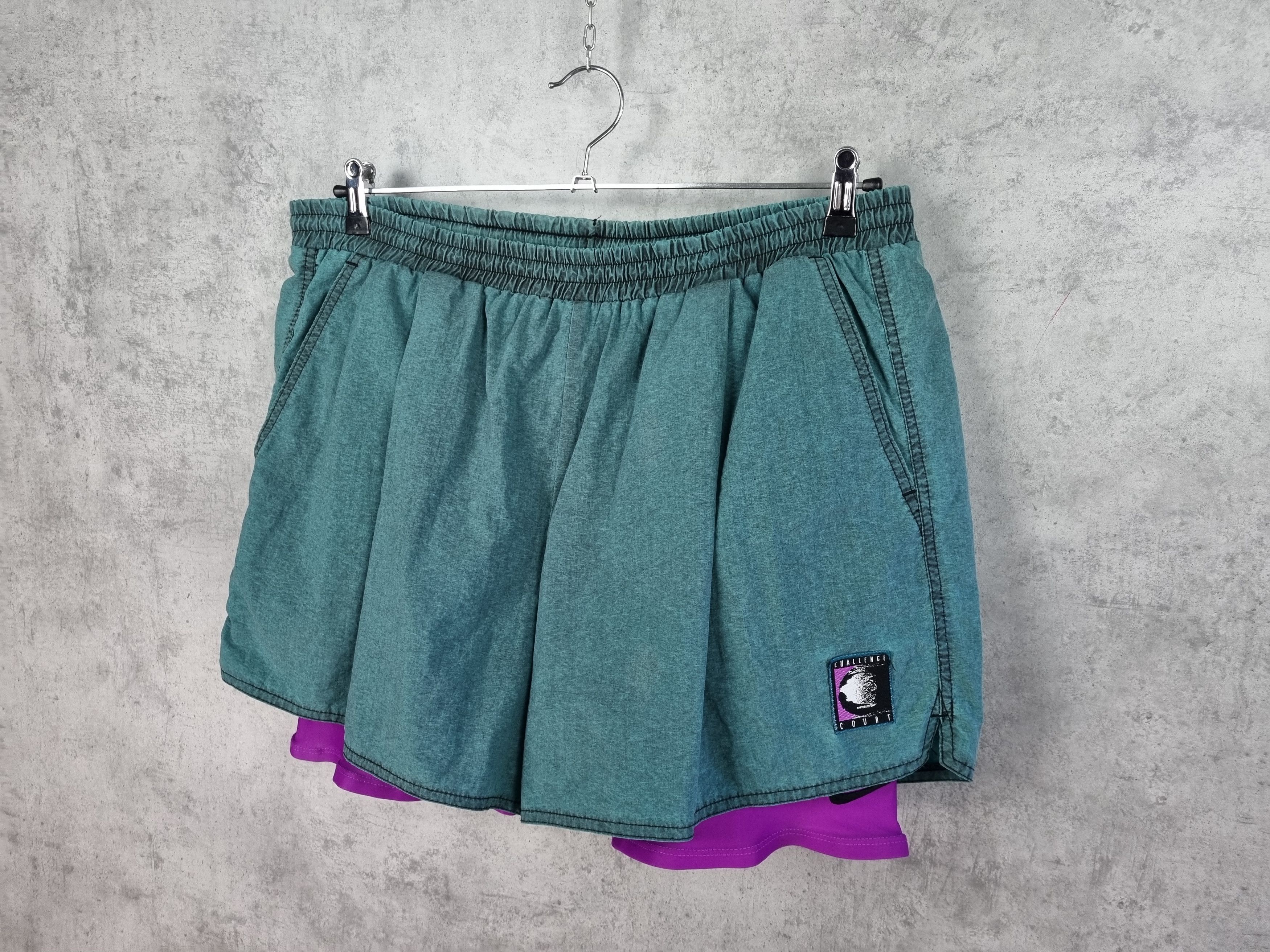 Nike × Vintage 90s NIKE Challenge Court Nylon Iconic Shorts Rare Size US 34 / EU 50 - 4 Thumbnail